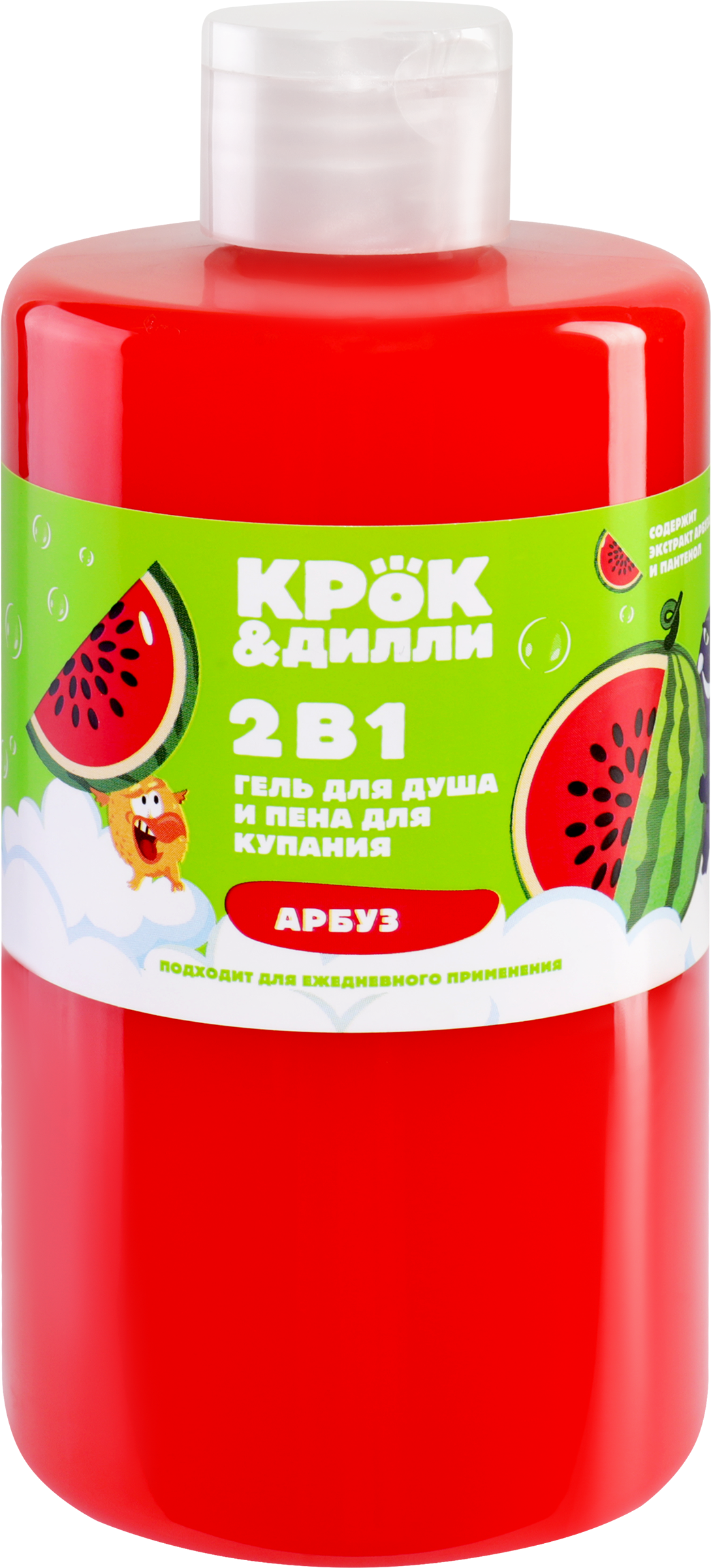 Изображение товара Гель для душа и пена для купания КРОК&ДИЛЛИ 2в1 Арбуз, 460мл