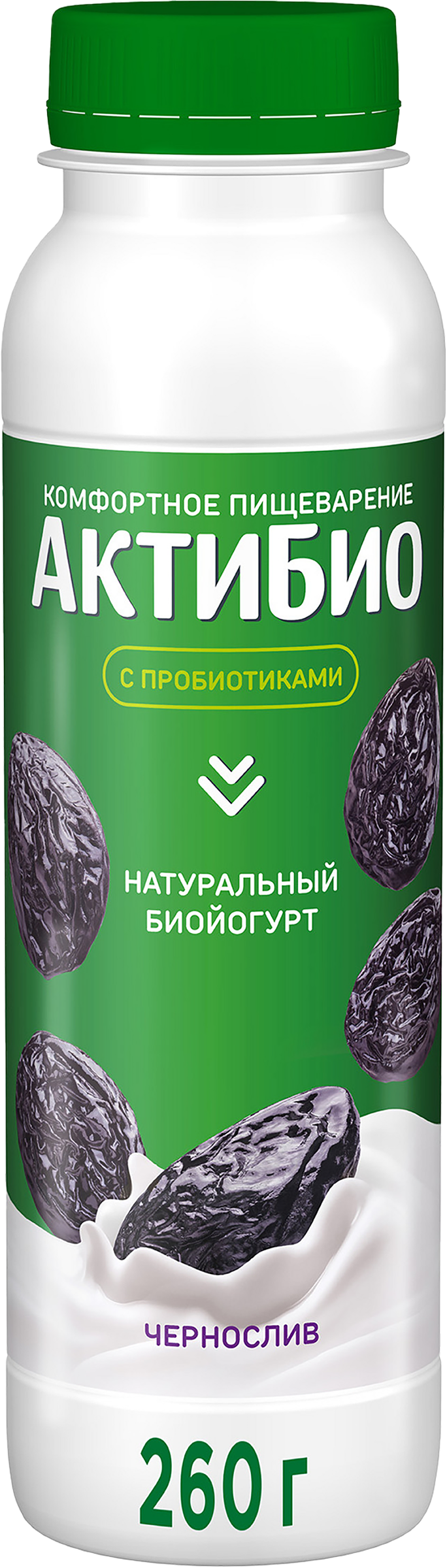 Изображение товара Биойогурт питьевой АКТИБИО Чернослив 1,5%, без змж, 260г