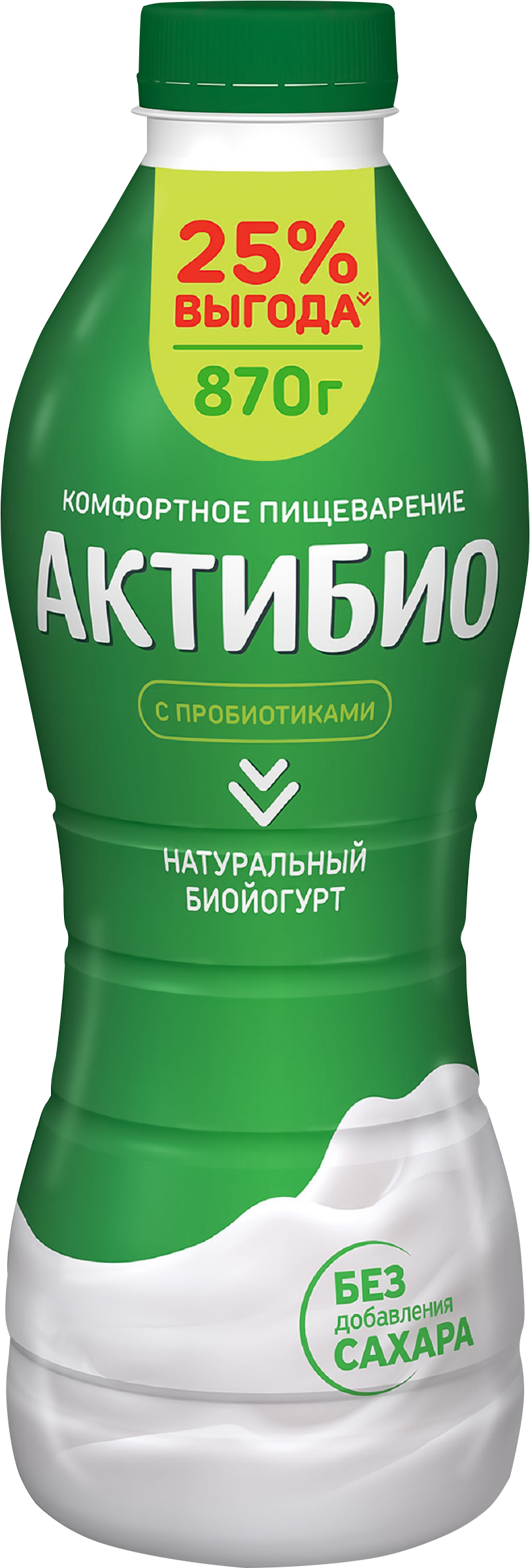 Изображение товара Биойогурт питьевой АКТИБИО Натуральный 1,8%, без змж, 870г