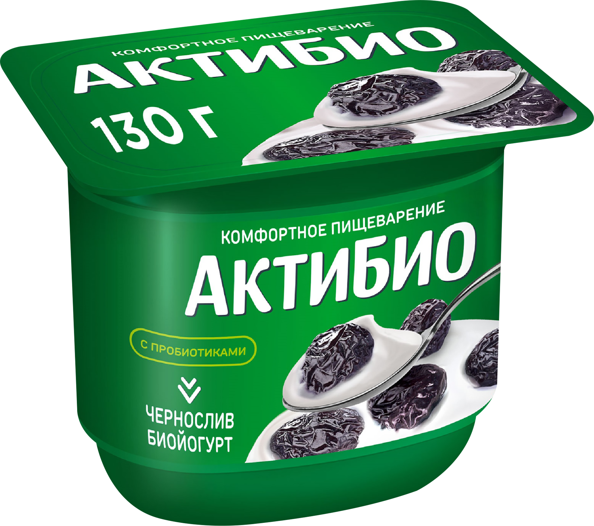 Изображение товара Биойогурт АКТИБИО Чернослив 2,9%, без змж, 130г