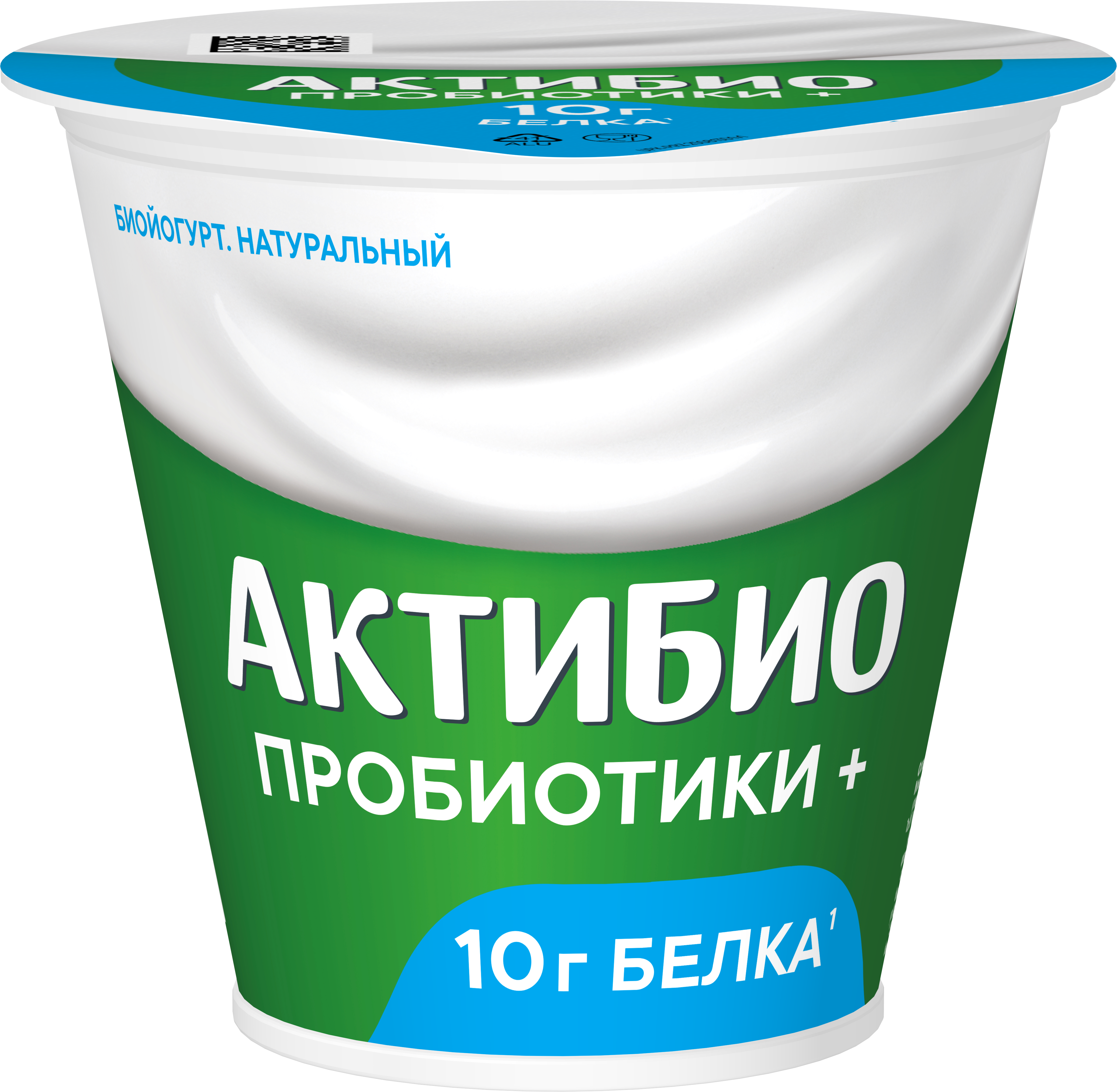 Изображение товара Биойогурт АКТИБИО Натуральный 3, 5%, 220г - кисломолочный напиток для здорового питания