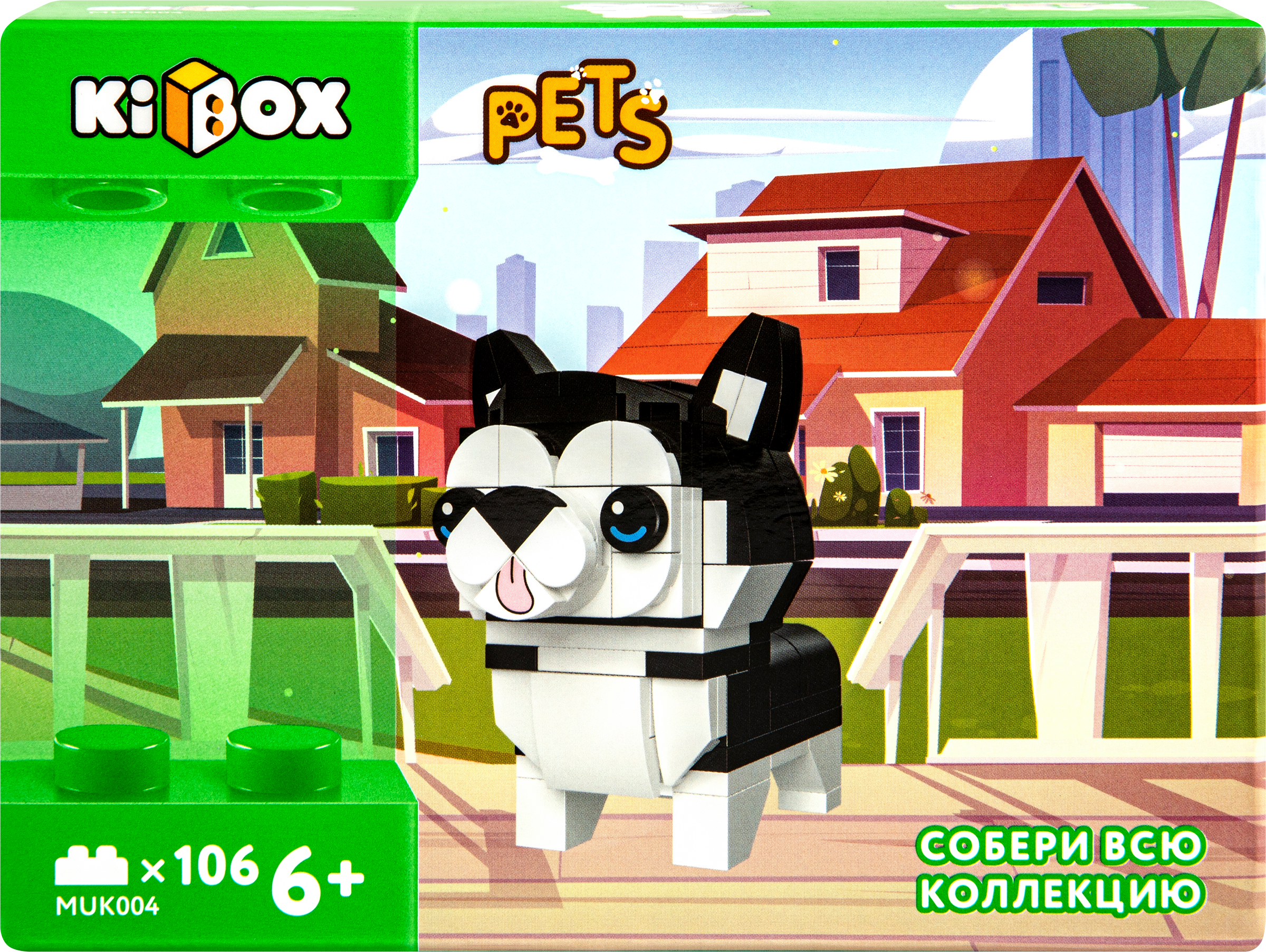 Изображение товара Конструктор KIBOX Хаски 106 деталей, развивающая игрушка для детей 6+