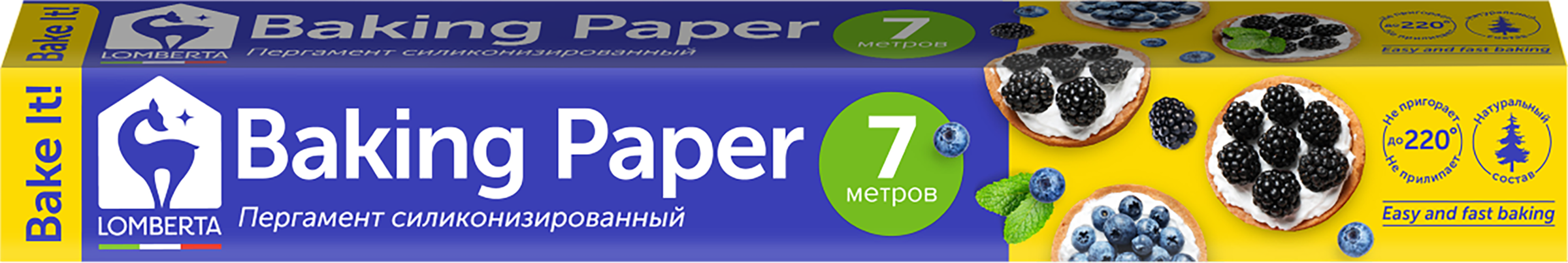 Изображение товара Пергамент для выпечки LOMBERTA 7м с силиконовым покрытием
