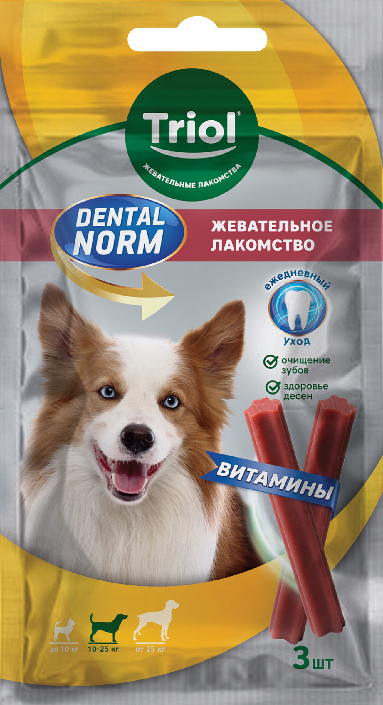 Изображение товара Лакомство для собак TRIOL Палочки жевательные с витаминами, 75г