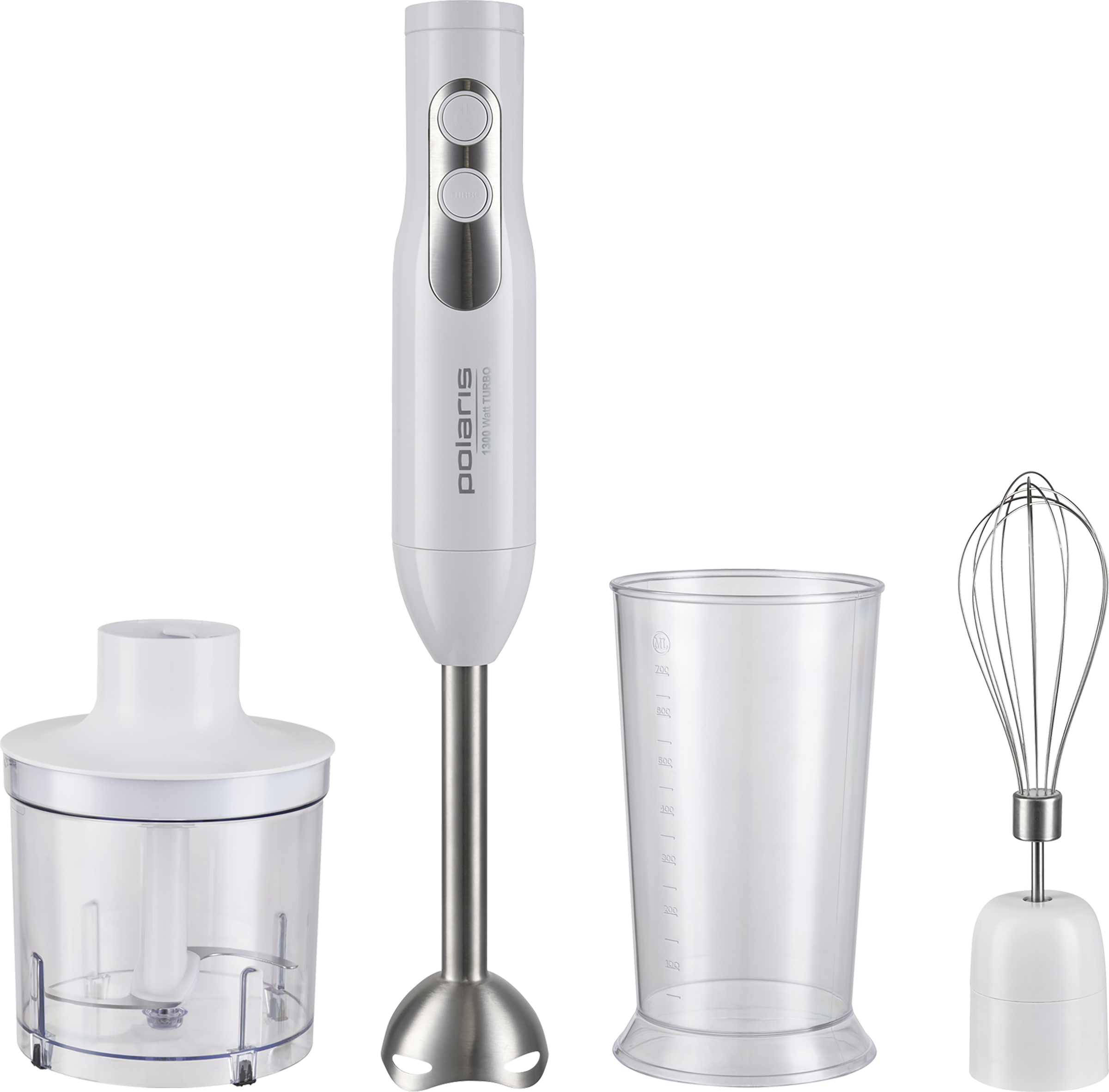 Изображение товара Блендер POLARIS PHB 1278 белый мощность 1300 Вт многофункциональный погружной
