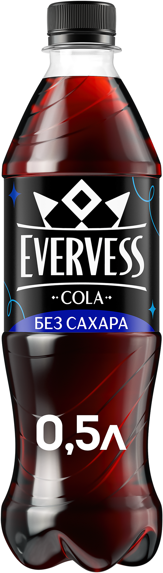 Изображение товара EVERVESS Cola Zero Sugar газированный напиток 0.5л без сахара