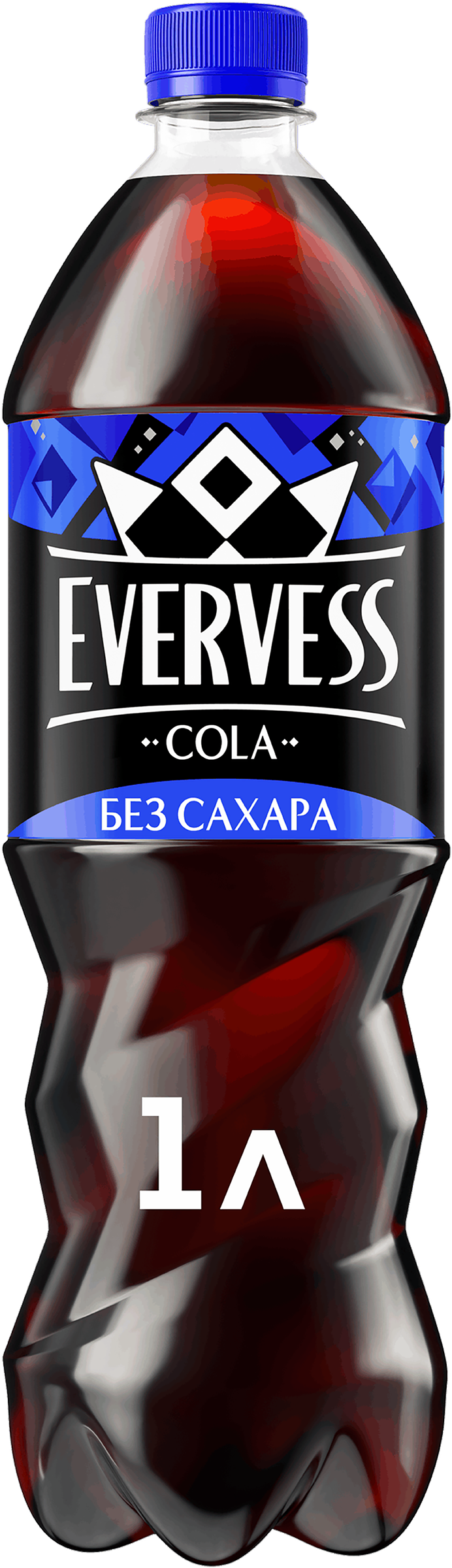 Изображение товара Напиток EVERVESS Cola Zero Sugar Кола без сахара газированный, 1л