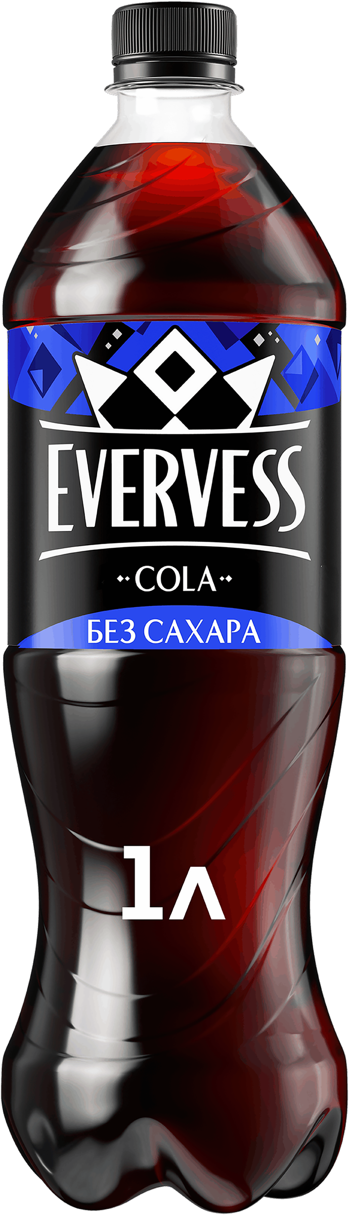 Изображение товара Напиток EVERVESS Cola Zero Sugar Газированный 1л без сахара