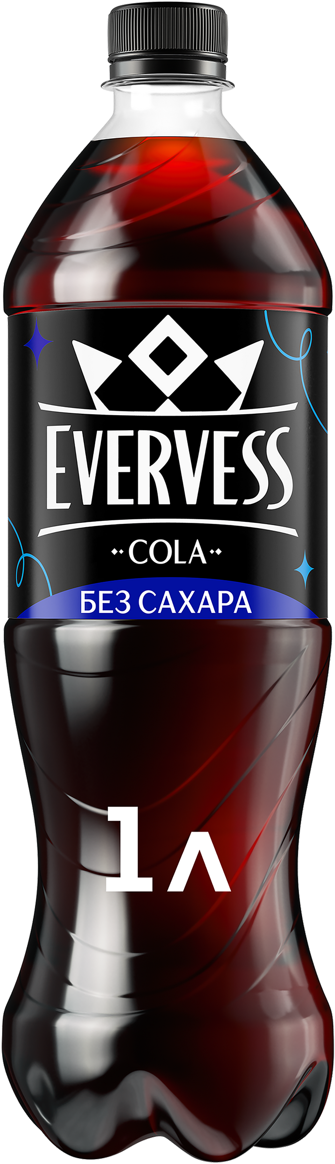 Изображение товара Напиток EVERVESS Cola Zero Sugar Газированный 1л без сахара