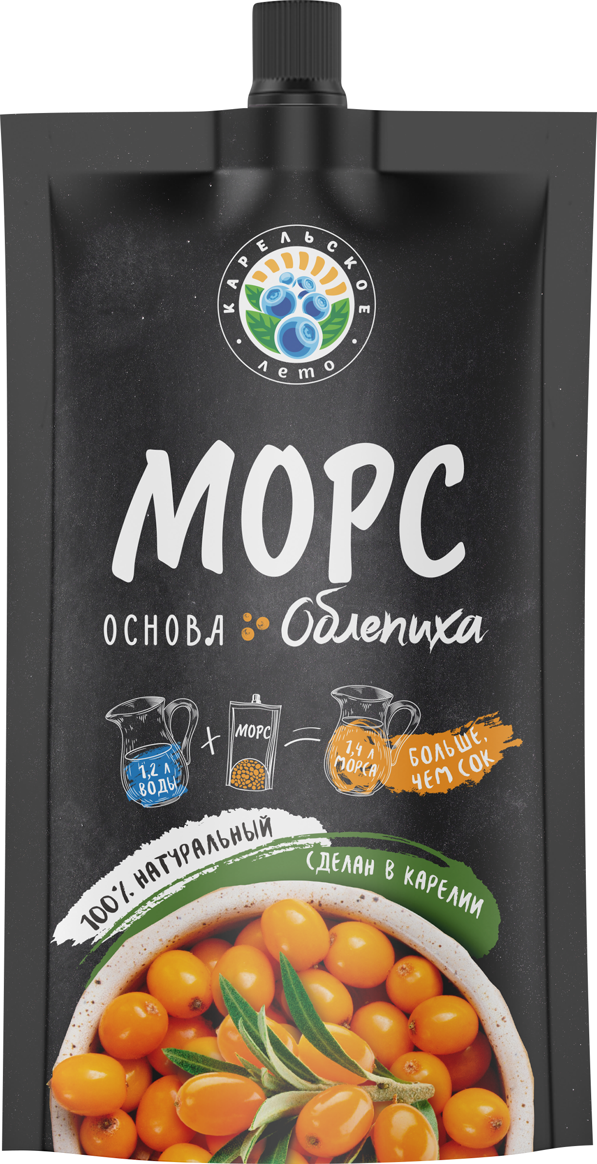 Изображение товара Основа для морса КАРЕЛЬСКОЕ ЛЕТО Облепиха, 0.2л