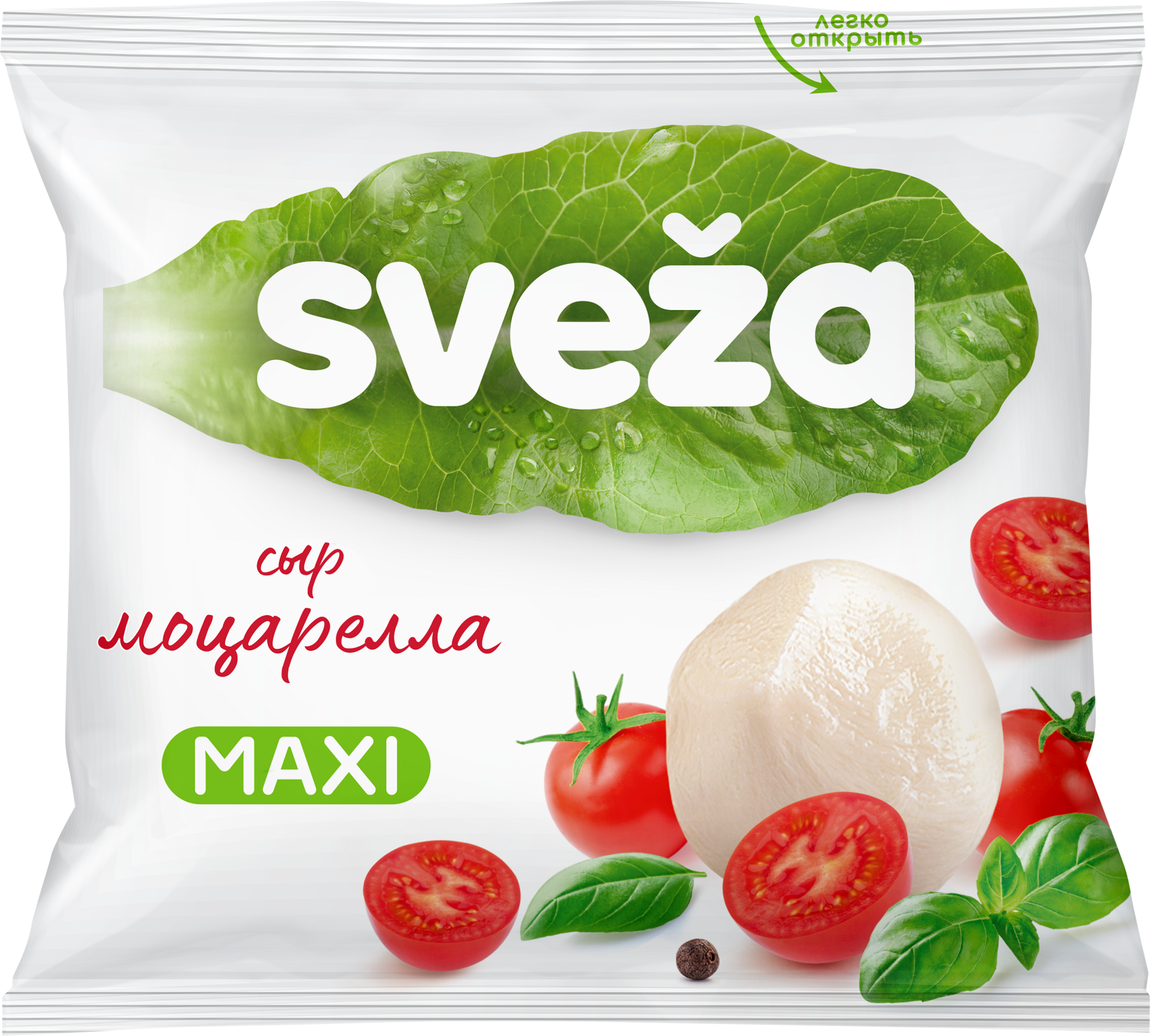 Изображение товара Моцарелла SVEZA 45% без змж 250г натуральный свежий сыр