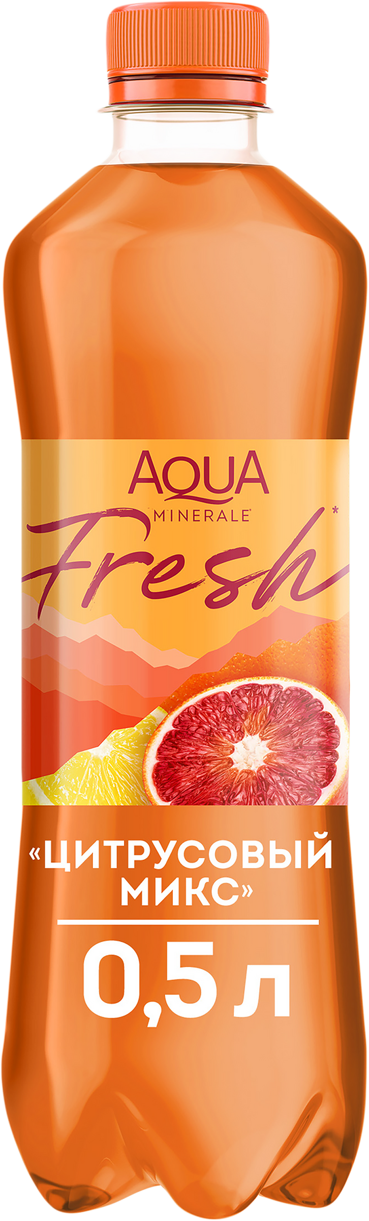 Изображение товара Вода питьевая AQUA MINERALE Juicy Цитрус газированная, 0.5л
