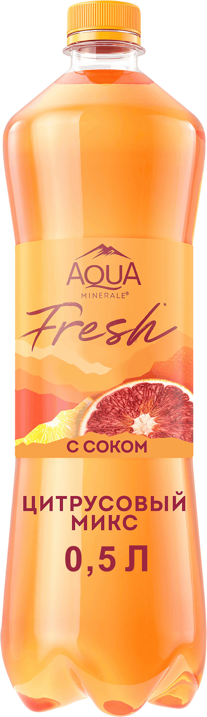 Изображение товара Газированный напиток AQUA MINERALE Juicy Цитрус 0.5л, вода с добавками
