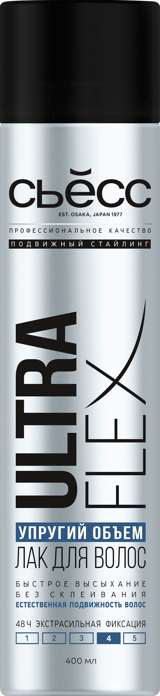 Изображение товара Лак для укладки волос СЬĔСС Ultra Flex упругий объем 400мл экстрасильная фиксация