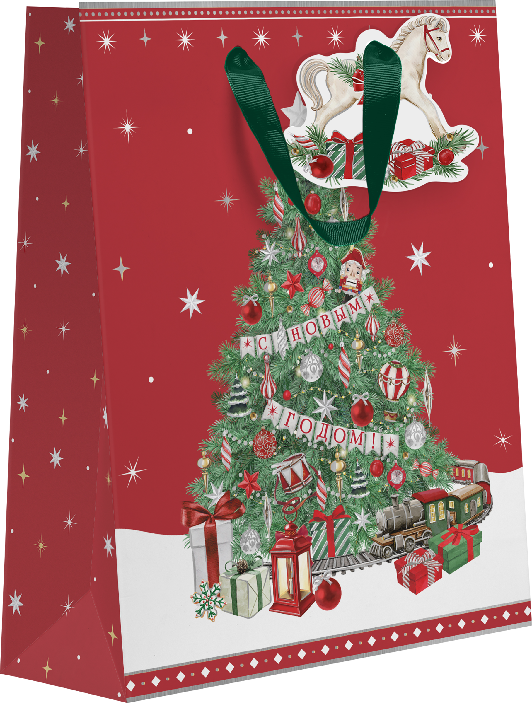 Изображение товара Пакет подарочный Новогодняя сказка 41х31х10см премиум