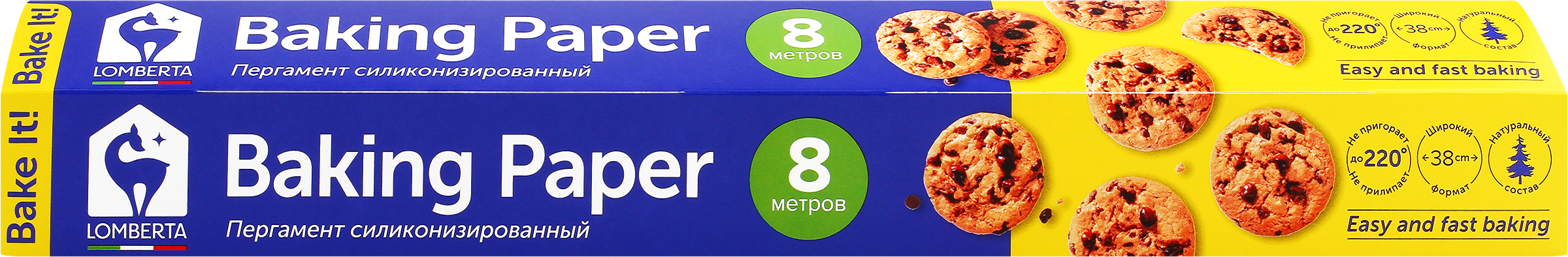 Изображение товара Пергамент для выпечки LOMBERTA 38см 8м, силиконизированный, высокая термостойкость