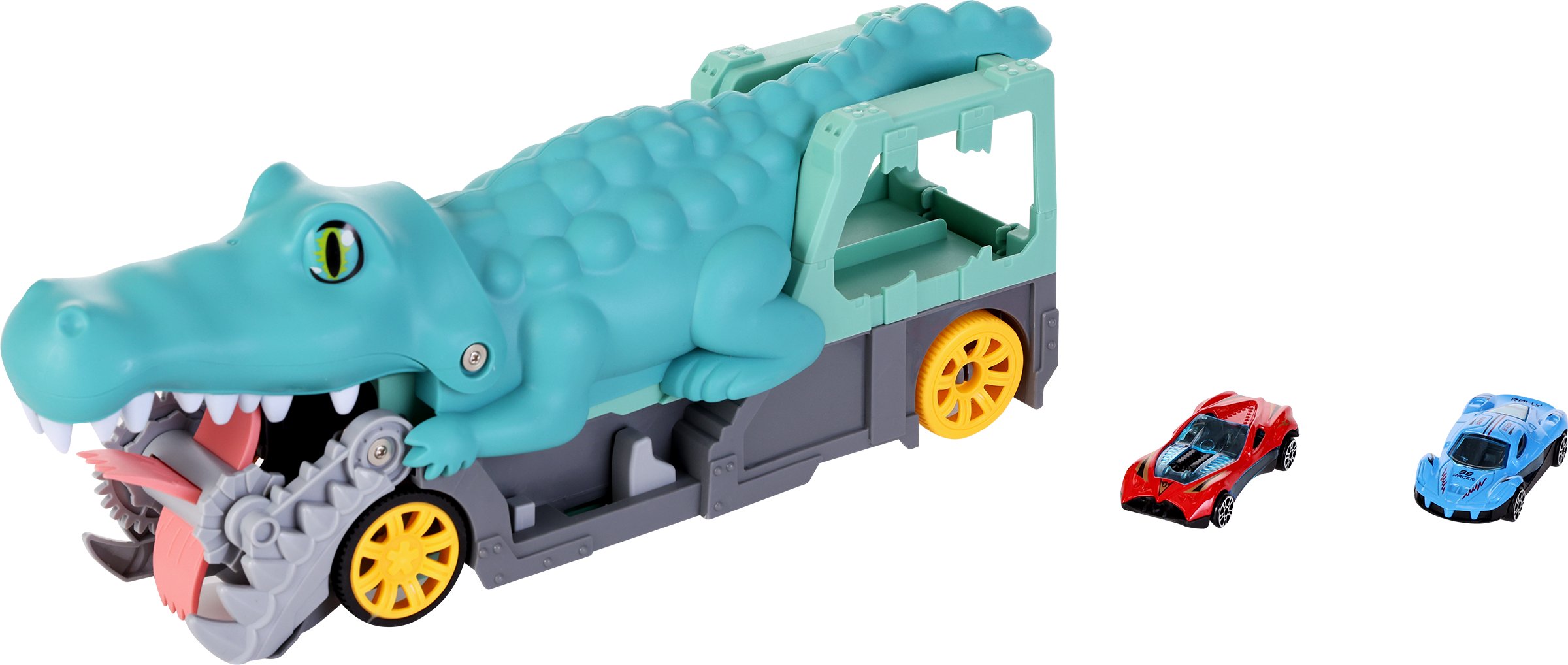 Изображение товара Набор игровой RUSH&CRUSH Машина-крокодил со световыми и звуковыми эффектами 3 предмета