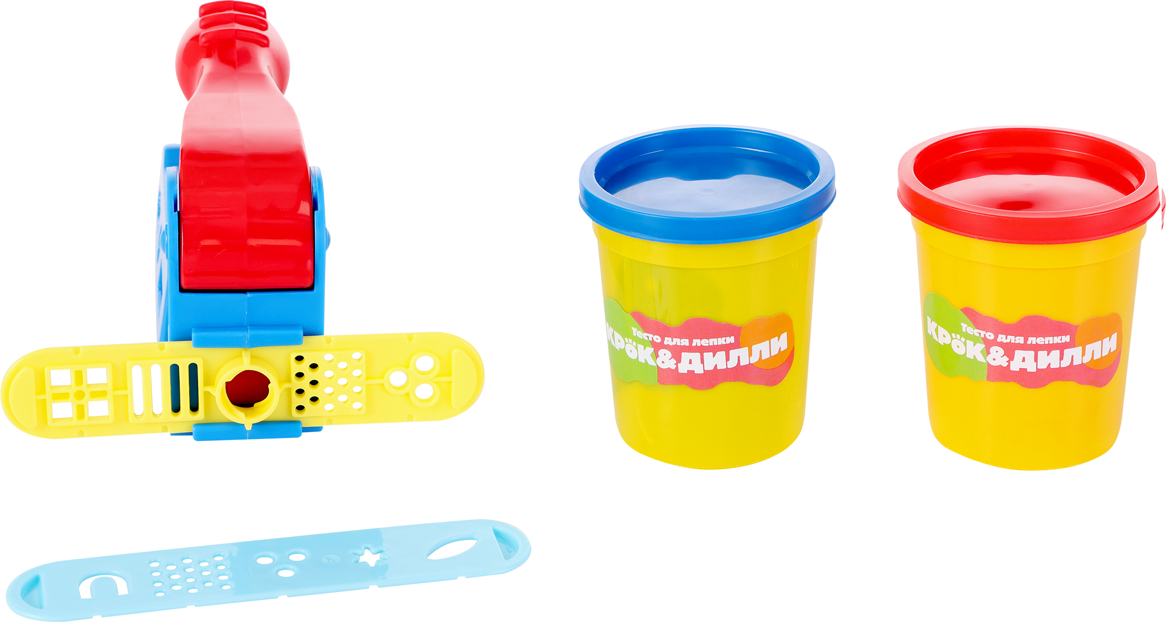Изображение товара Тесто для лепки КРОК&ДИЛЛИ с прессом - набор из 5 предметов