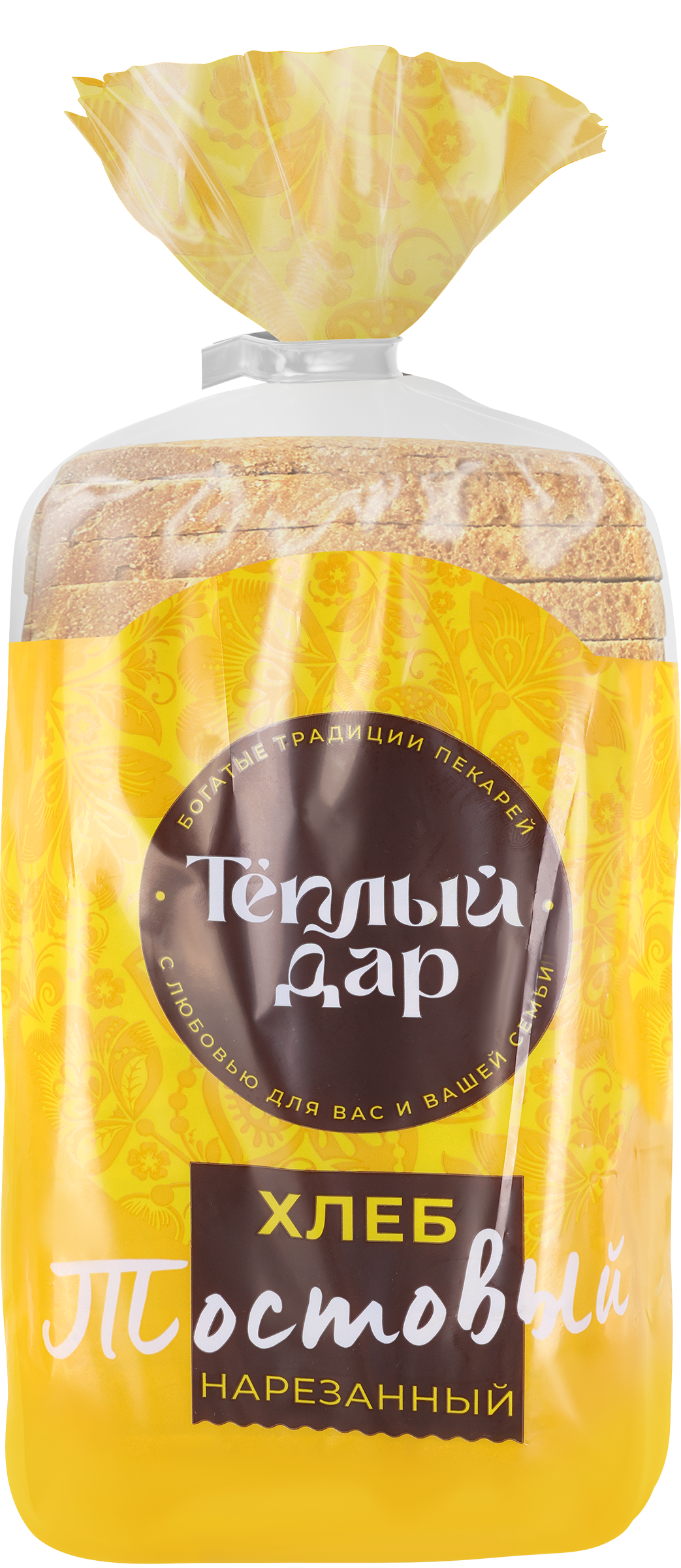 Изображение товара Хлеб ТЕПЛЫЙ ДАР Тостовый в нарезке 500г - натуральный пшеничный хлеб для бутербродов