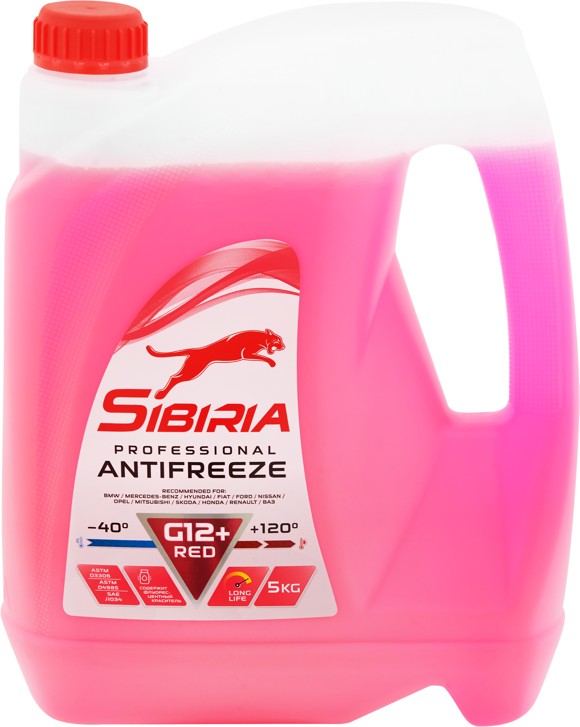 Изображение товара Антифриз SIBIRIA Antifreeze G12+, 5кг для охлаждения двигателя