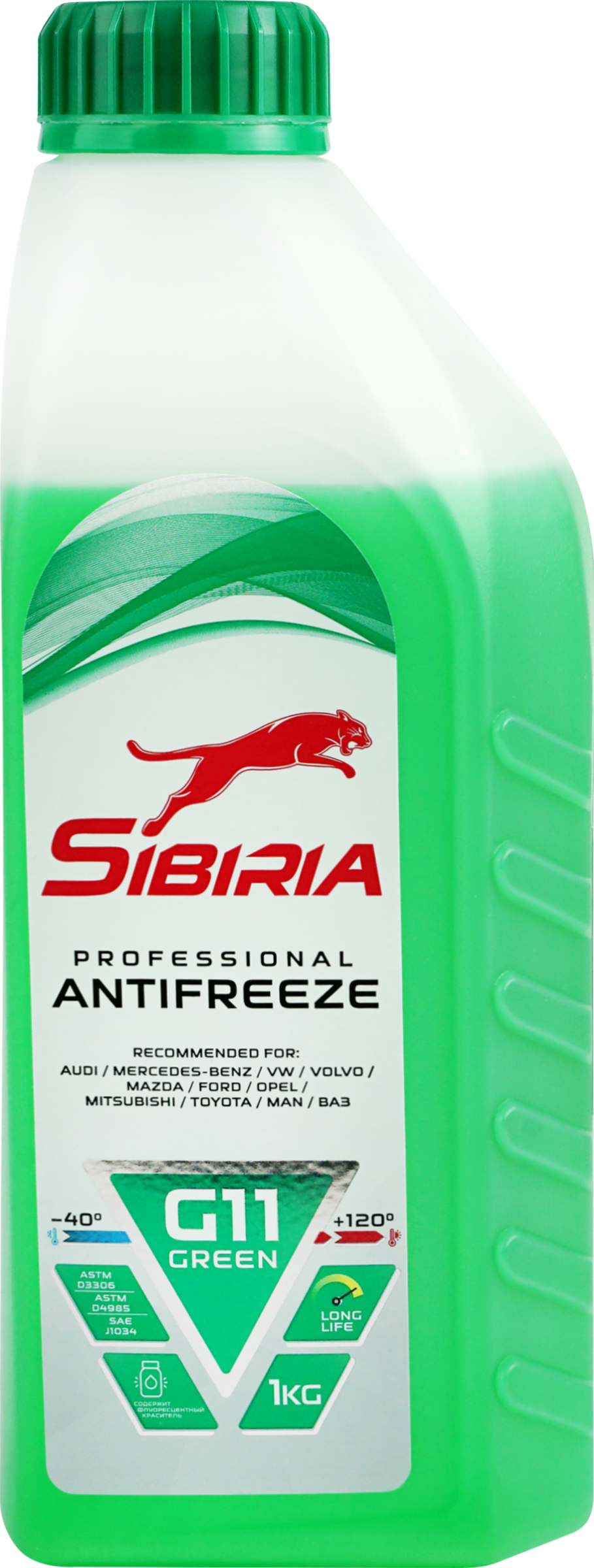 Изображение товара Антифриз SIBIRIA Antifreeze ОЖ-40 зелёный 1кг для двигателя и теплообменных систем