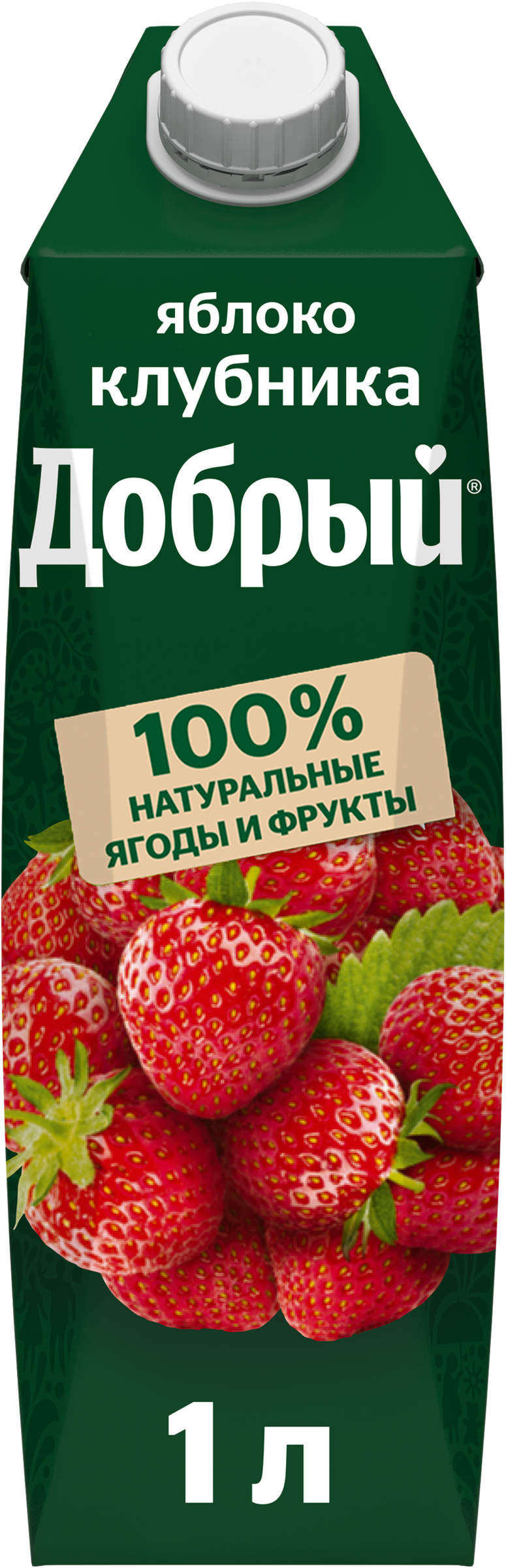Изображение товара Напиток сокосодержащий ДОБРЫЙ Яблоко, клубника, 1л