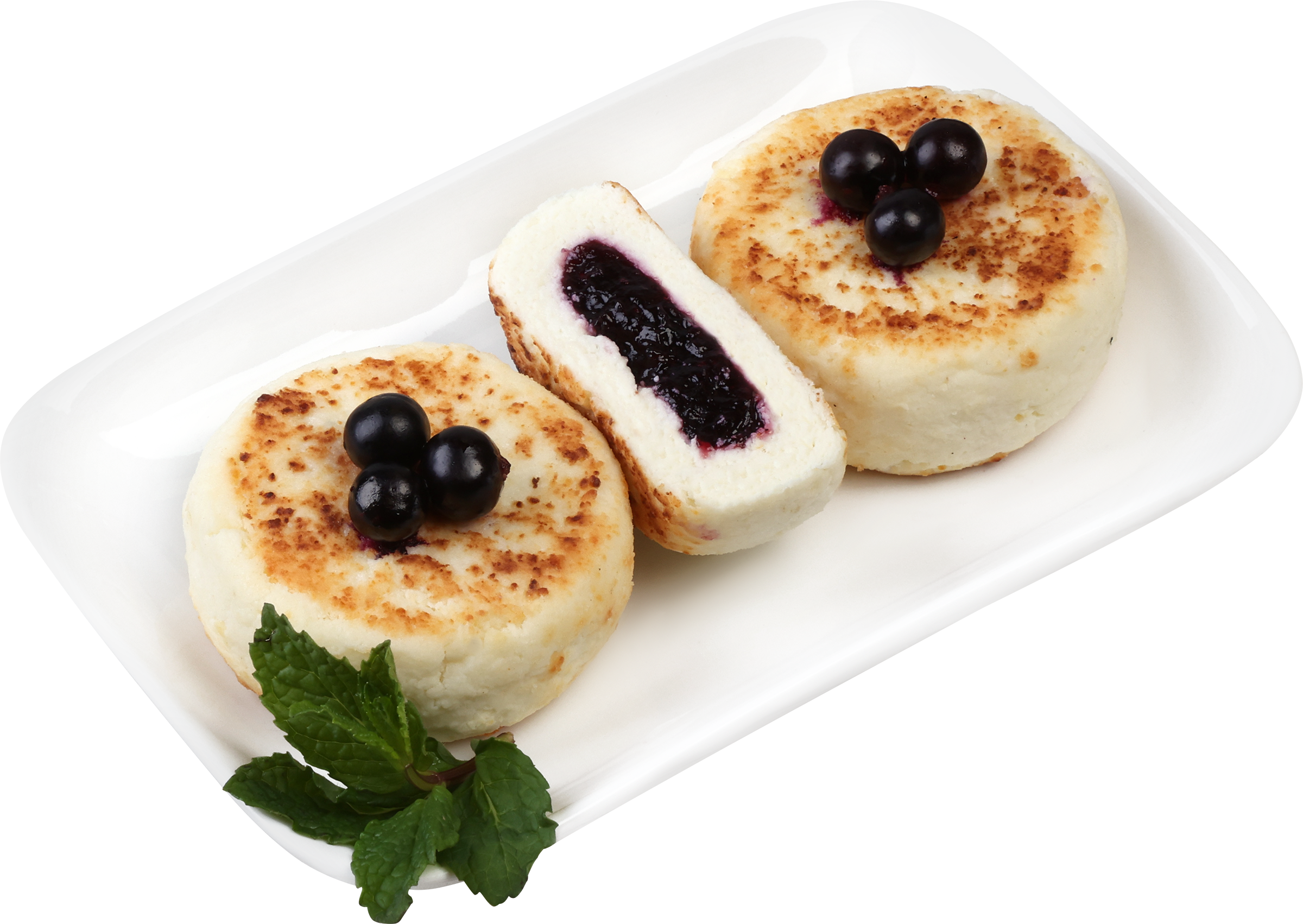 Изображение товара Сырники с начинкой черная смородина, весовые, готовое к употреблению