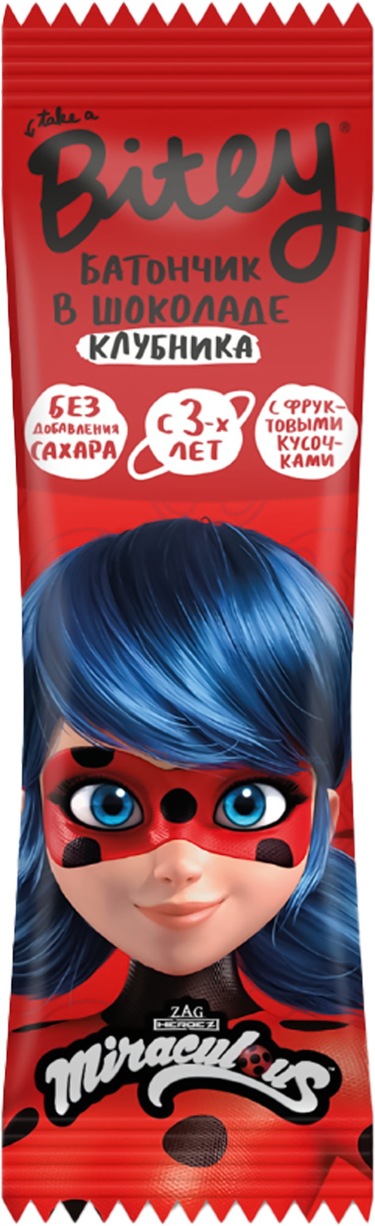 Изображение товара Детский батончик TAKE A BITEY Клубника с фруктами и шоколадом 35г