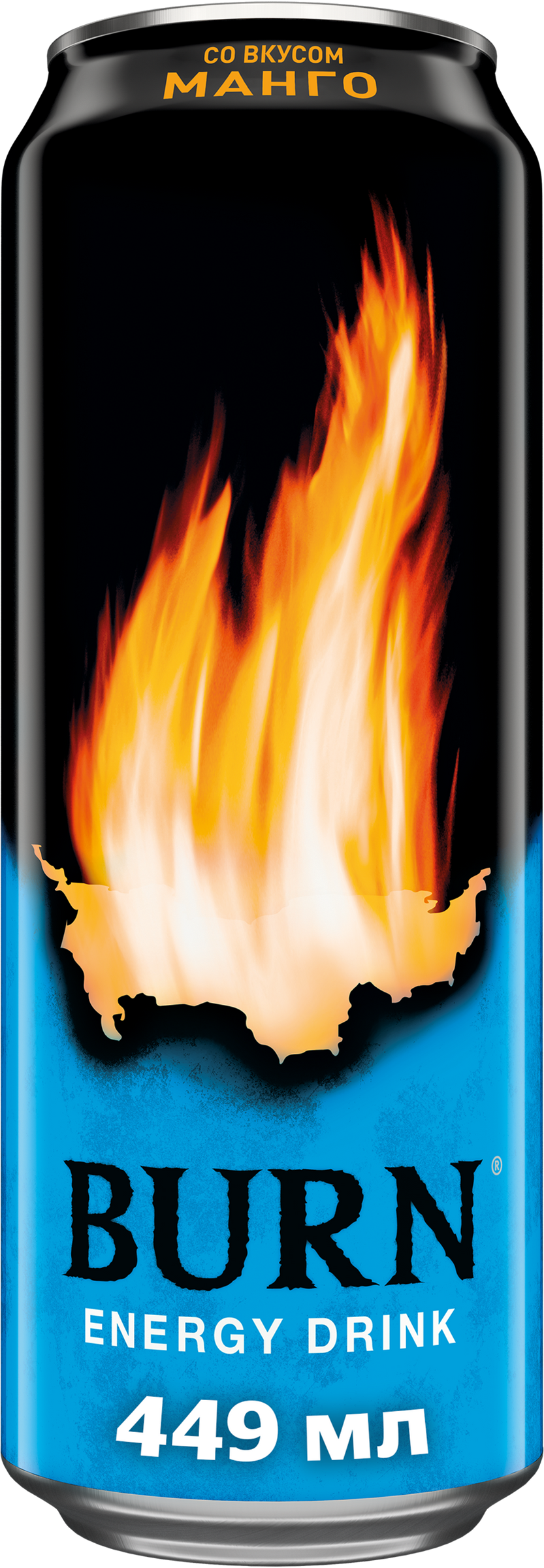 Изображение товара Энергетический напиток BURN Манго 0.449л сильногазированный Россия
