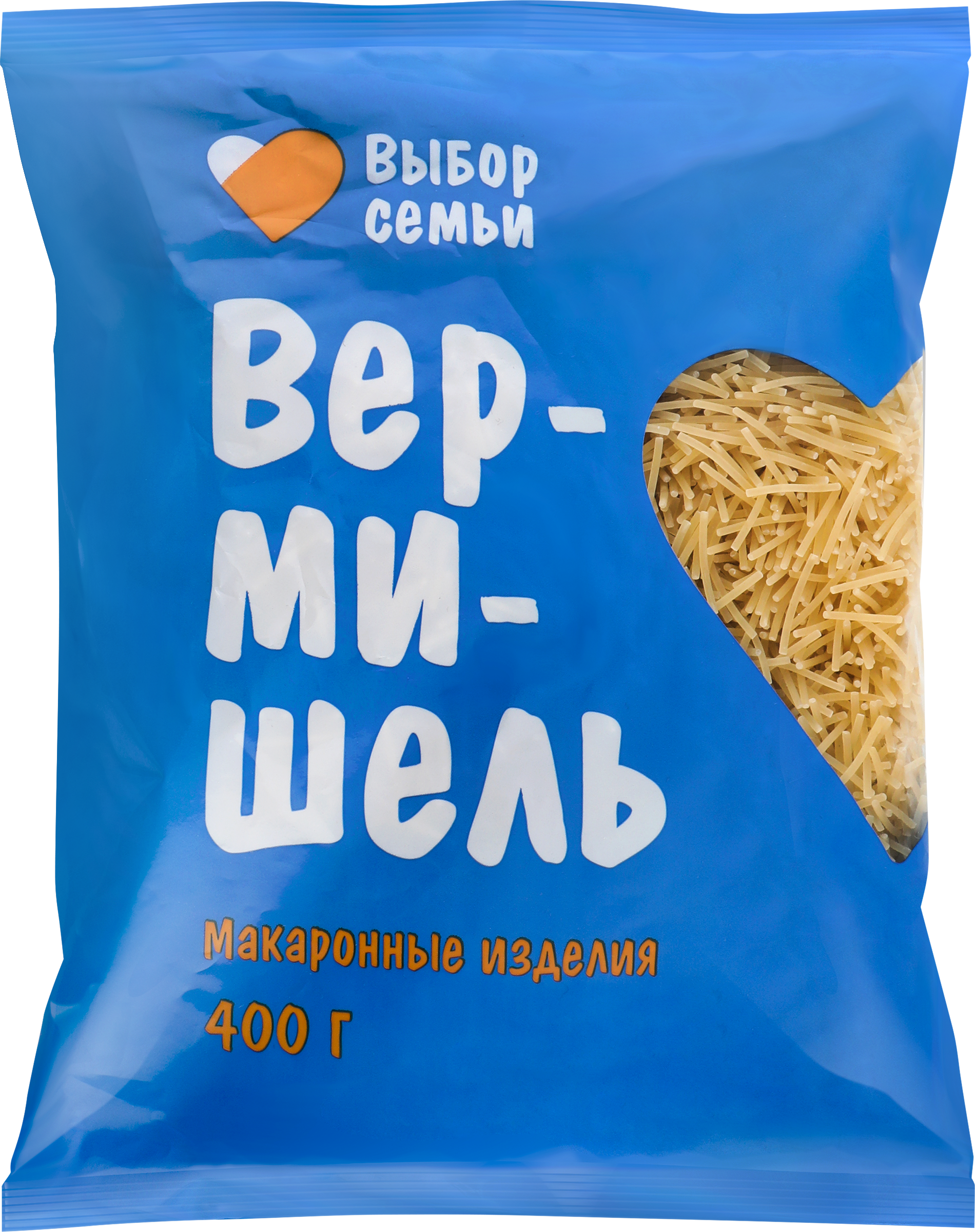Изображение товара Макароны ВЫБОР СЕМЬИ Вермишель группа В, 400г