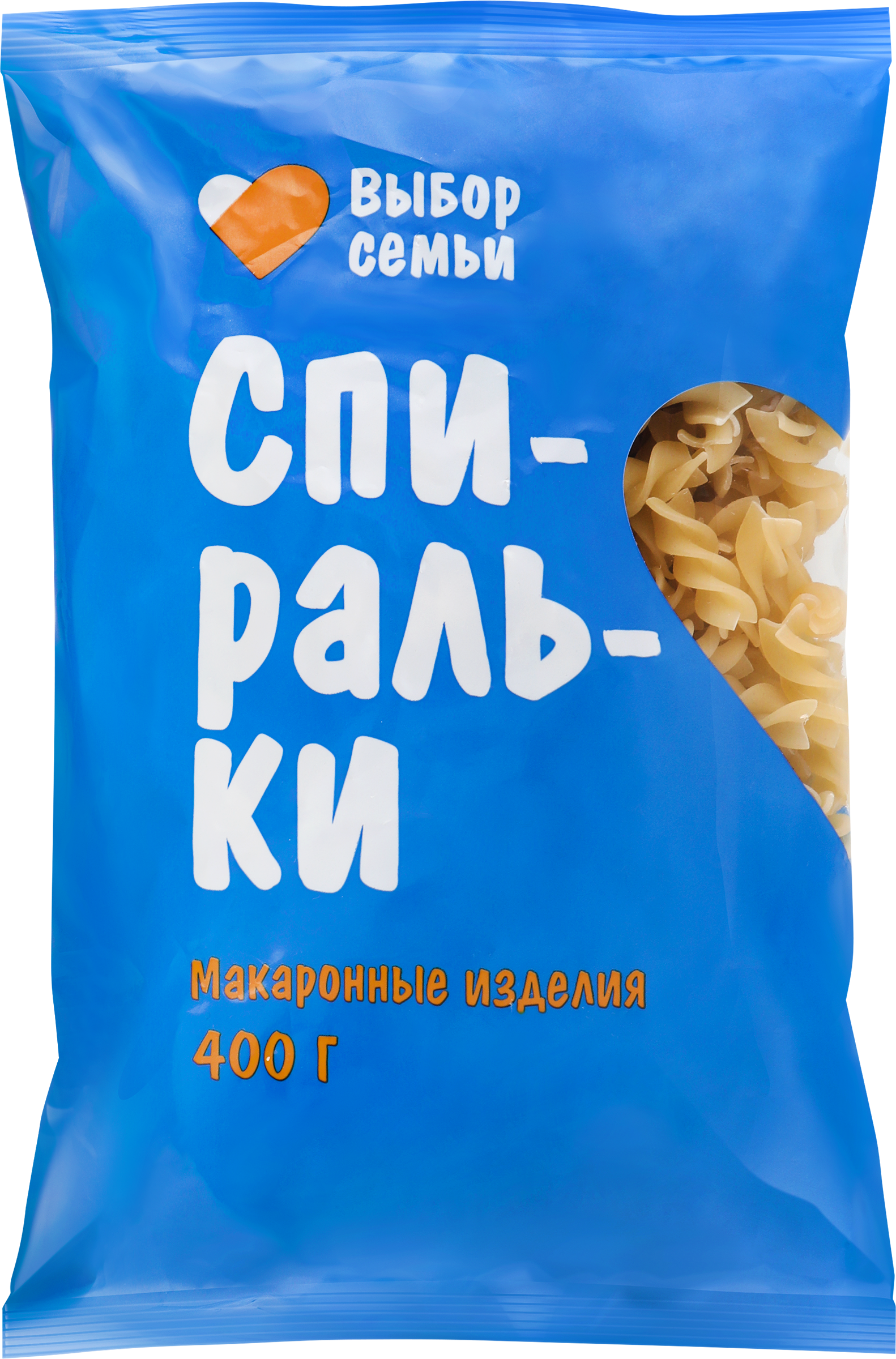 Изображение товара Макароны ВЫБОР СЕМЬИ Спиральки группа В, 400г