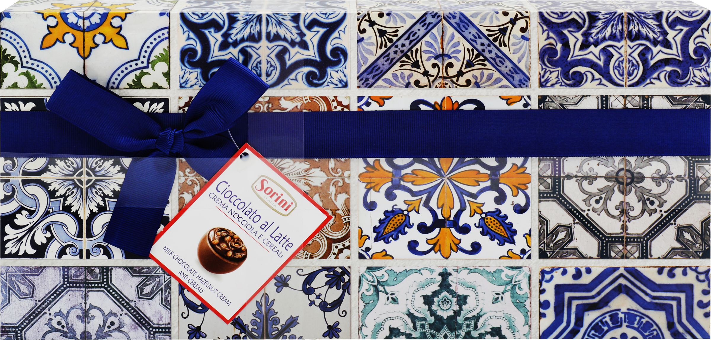 Изображение товара Конфеты SORINI Maja maiolica из молочного шоколада с ореховой начинкой и хрустящими хлопьями, 270г