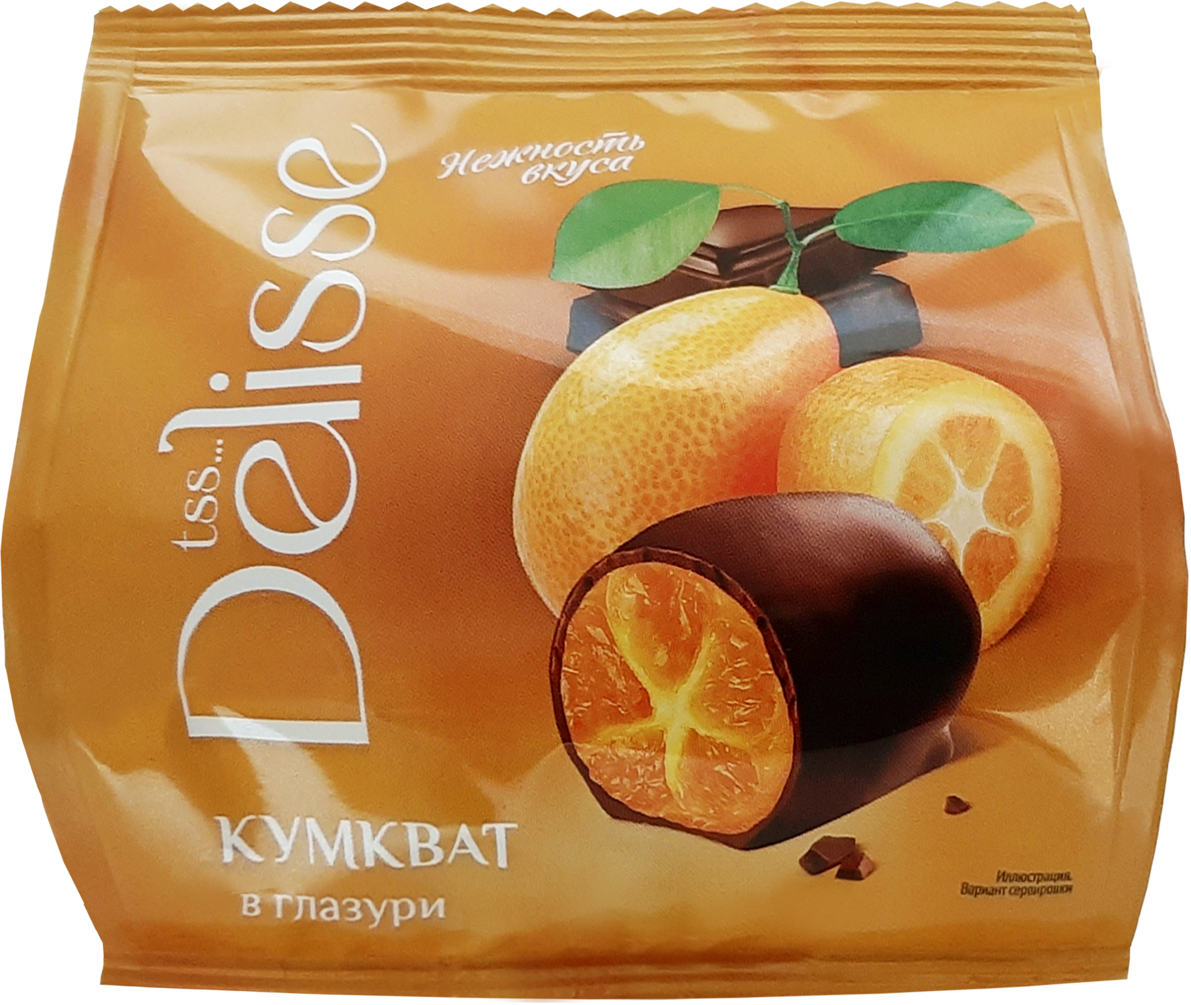 Изображение товара Конфеты DELISSE кумкват в глазури 100г натуральный шоколадный десерт