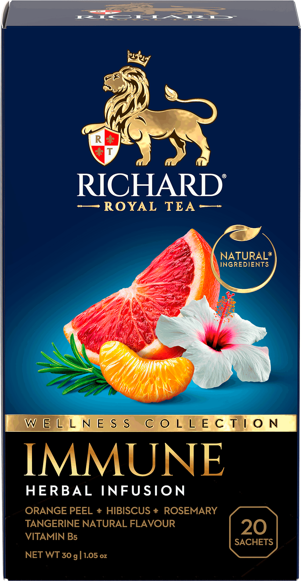 Изображение товара Напиток чайный RICHARD Immune с витаминами и натуральными ингредиентами 30г