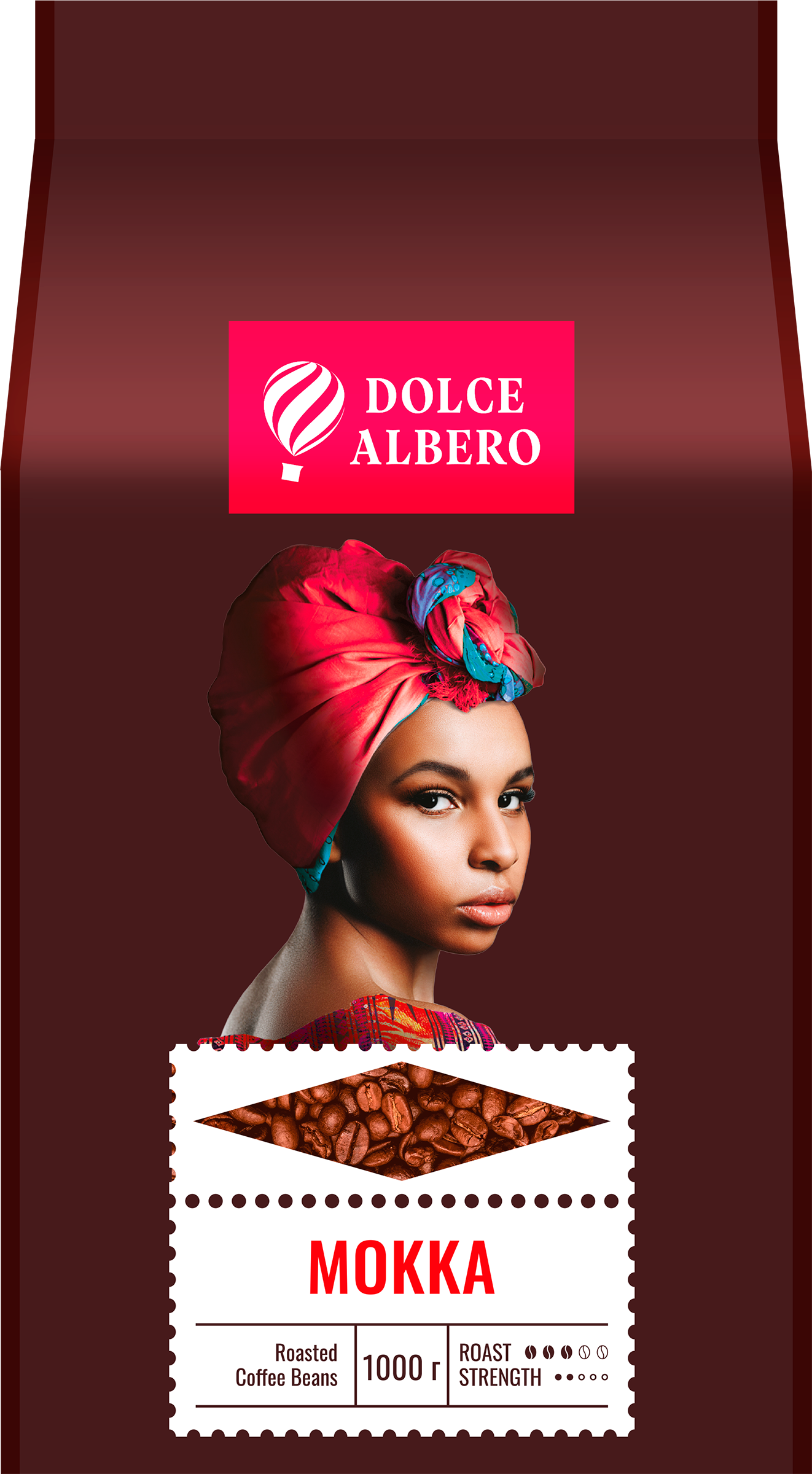 Изображение товара Кофе зерновой DOLCE ALBERO Mokka 1кг темнообжаренный для эспрессо и кофе в домашних условиях