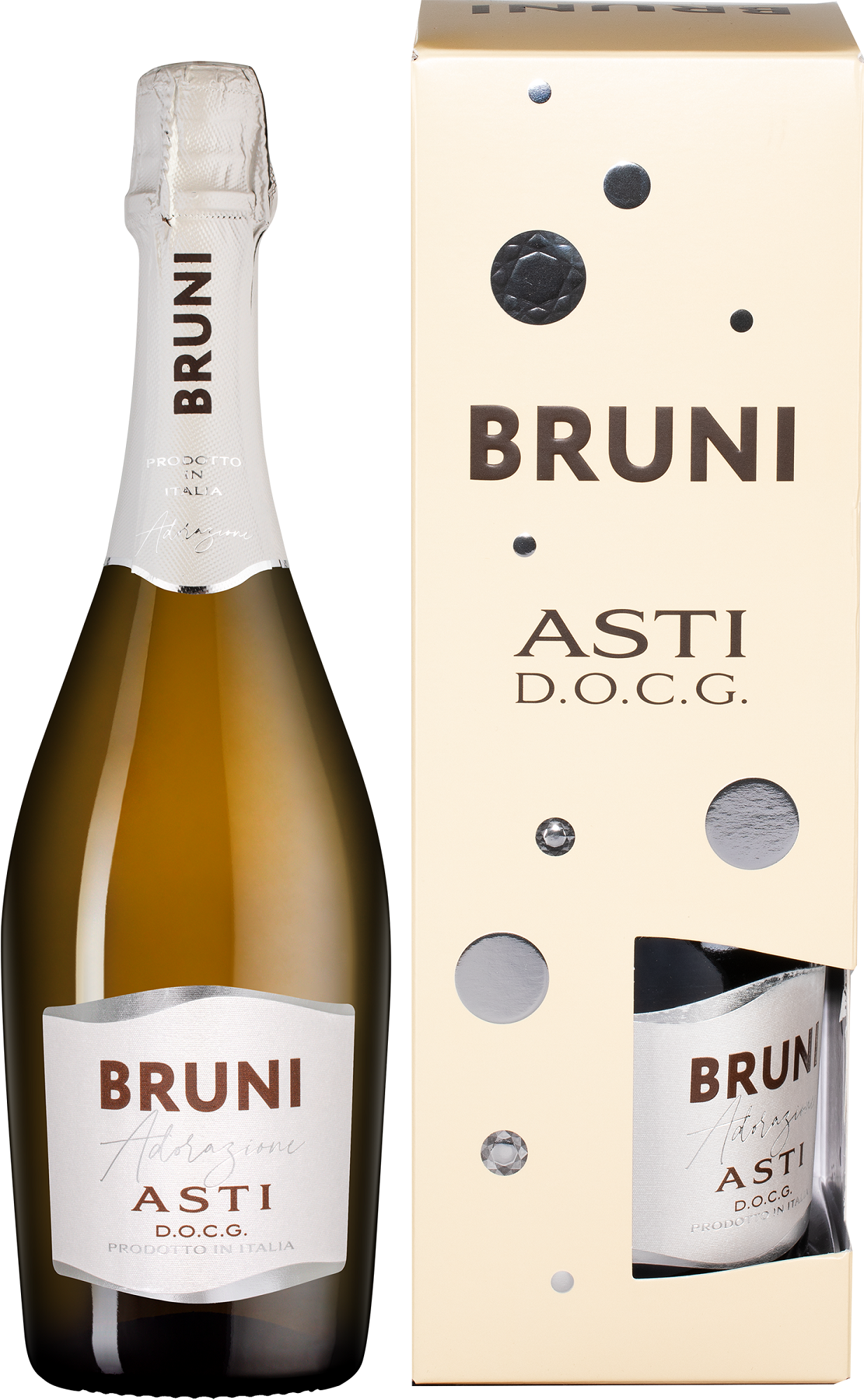 Изображение товара Вино игристое BRUNI Asti белое сладкое, 0.75л