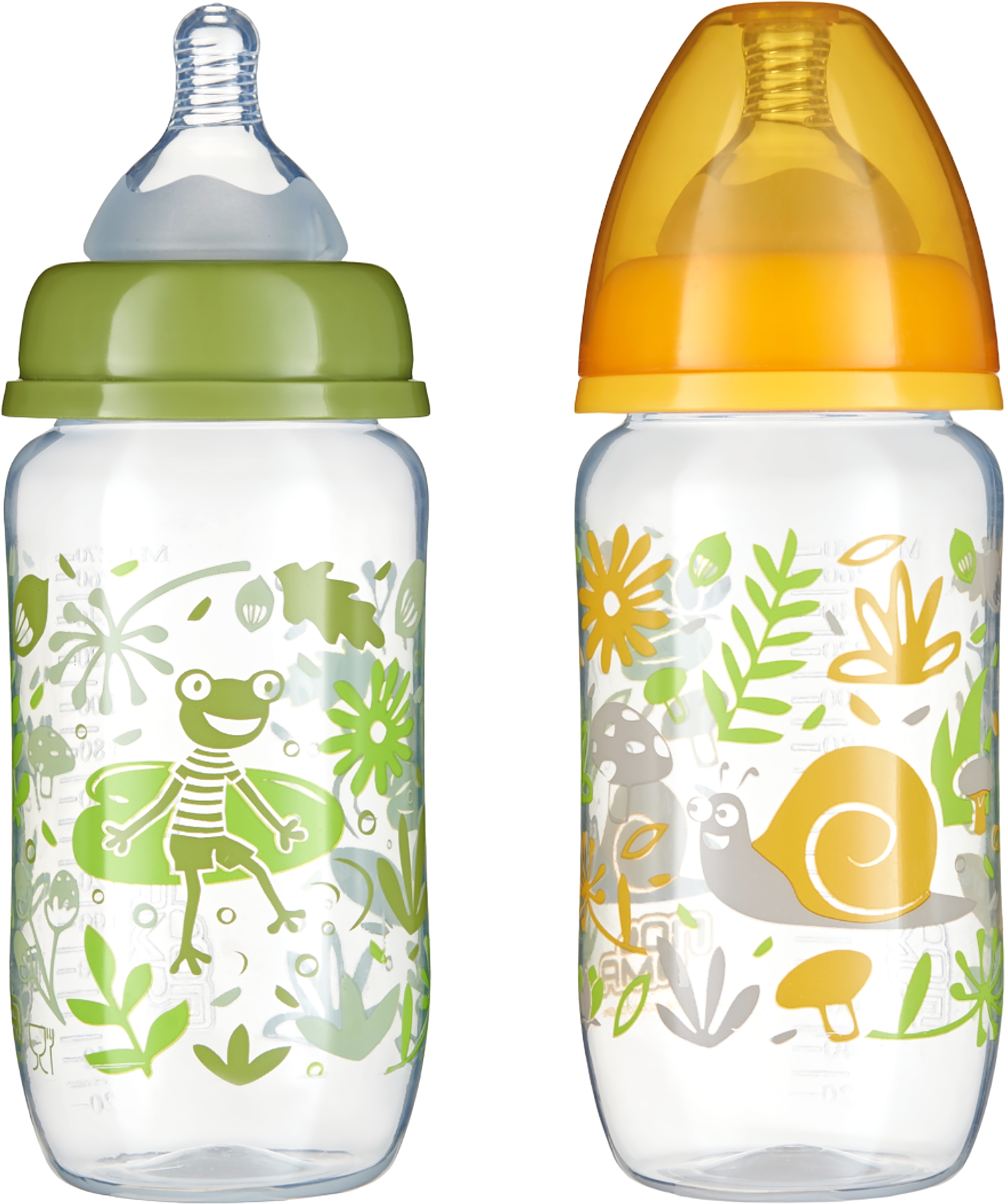 Изображение товара Бутылочка для кормления ПОМА Nature 270мл с широким горлом для детей с 4 месяцев