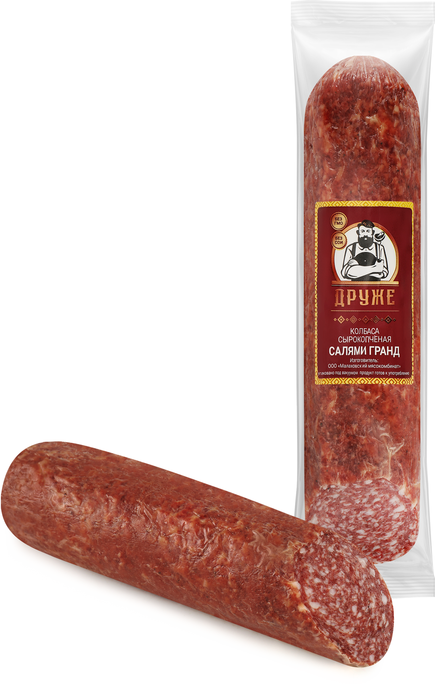 Изображение товара Колбаса сырокопченая ДРУЖЕ Салями Гранд 300г - традиционный вкус и качество