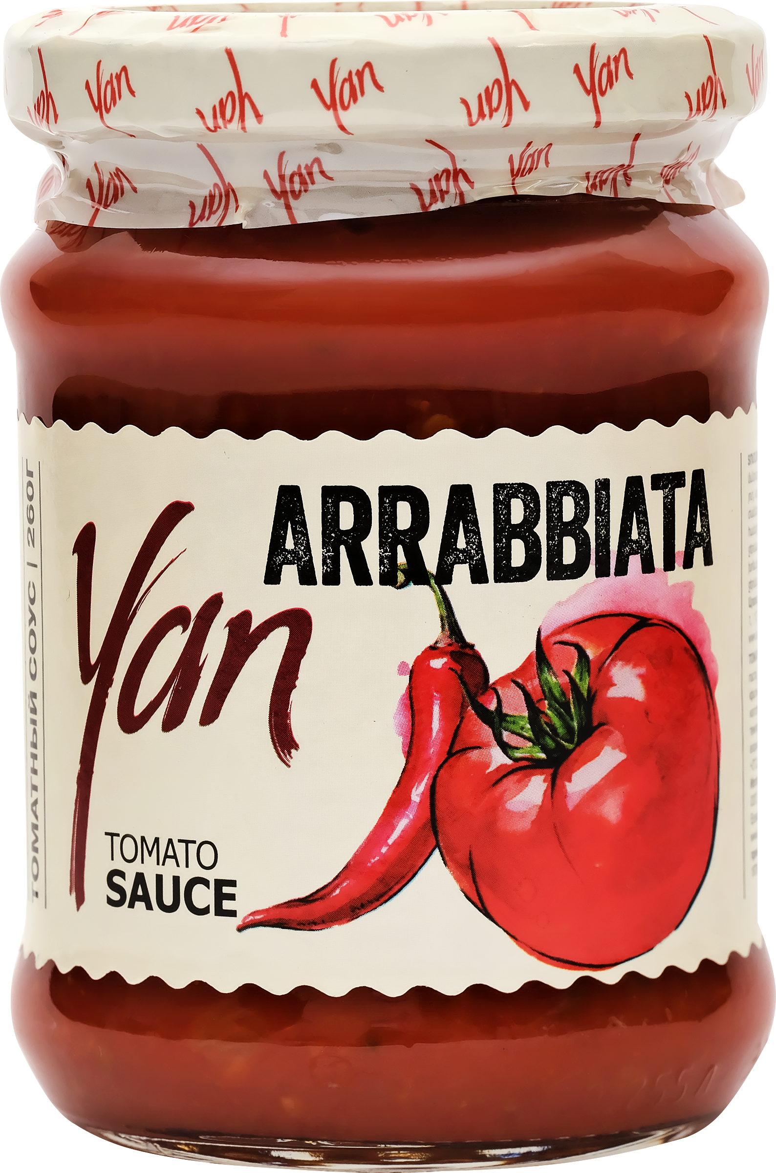 Изображение товара Соус томатный YAN Arrabbiata 260г - острый итальянский соус