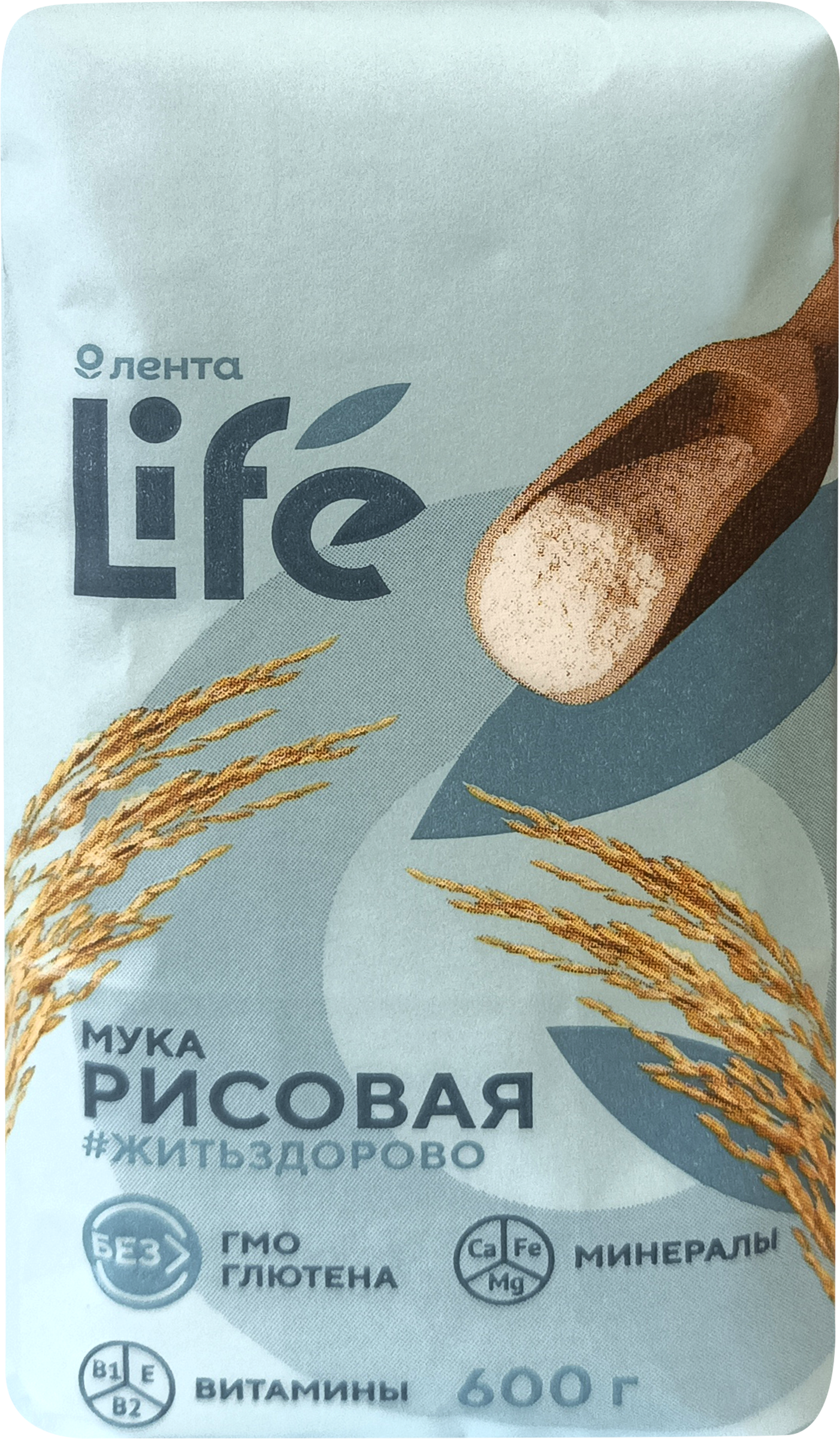 Изображение товара Мука рисовая ЛЕНТА LIFE безглютеновая, 600г
