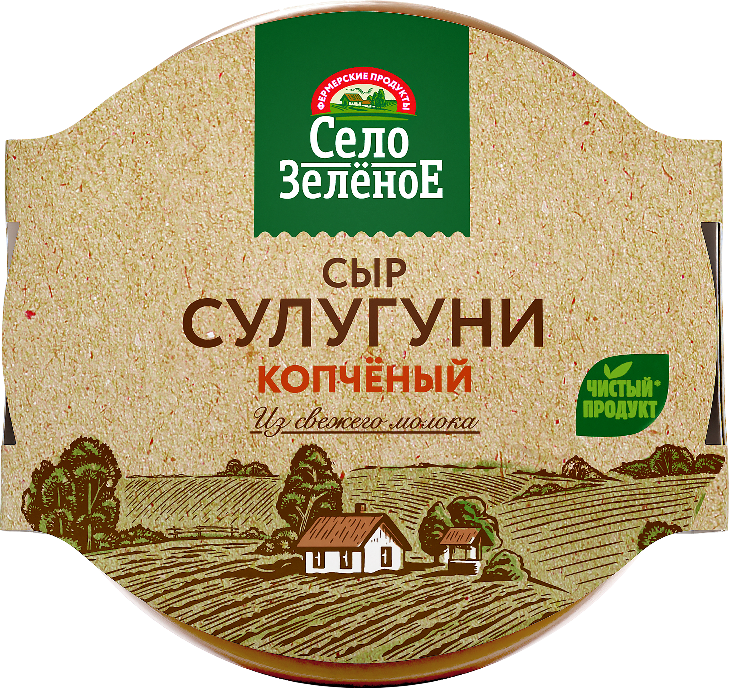 Изображение товара Сыр копченый СЕЛО ЗЕЛЕНОЕ Сулугуни 40% 280г рассольный