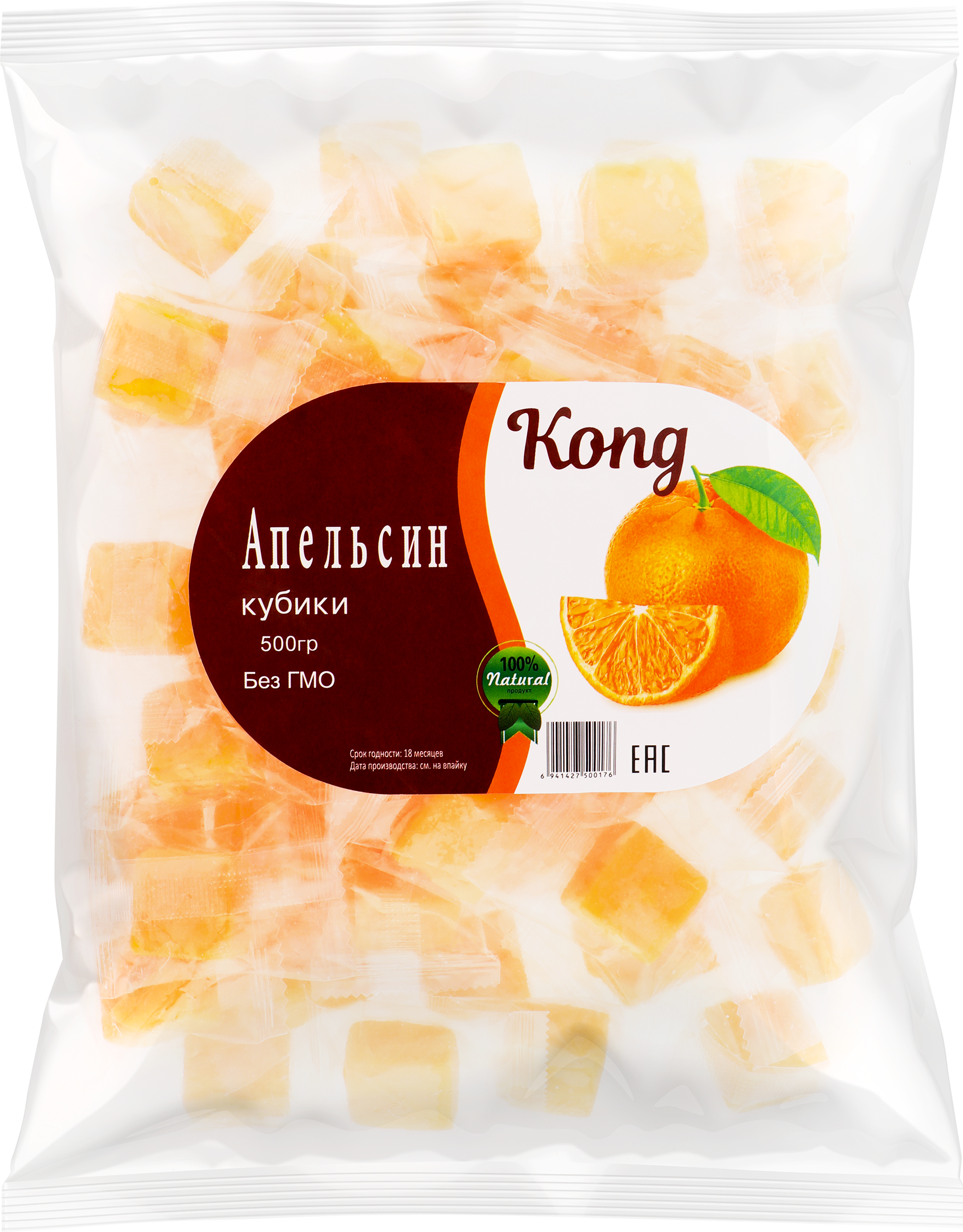 Изображение товара Апельсин кубики фасованный весовой - натуралистический десерт