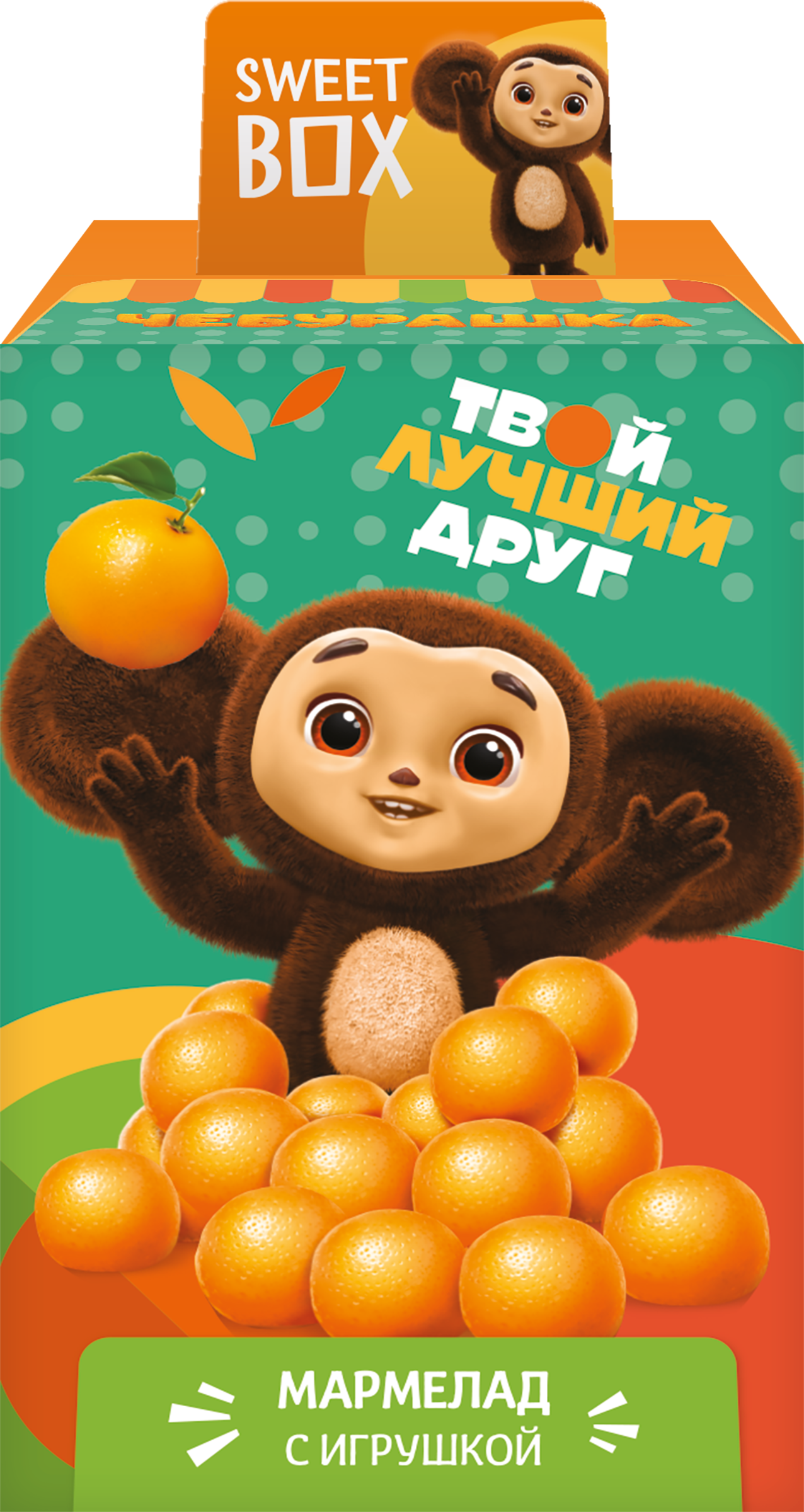 Изображение товара Мармелад жевательный SWEET BOX Чебурашка, с игрушкой, 10г