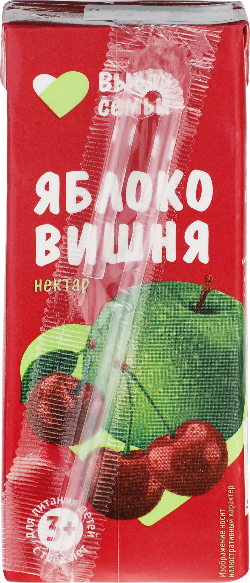 Изображение товара Нектар ВЫБОР СЕМЬИ Яблоко, вишня, 0.2л