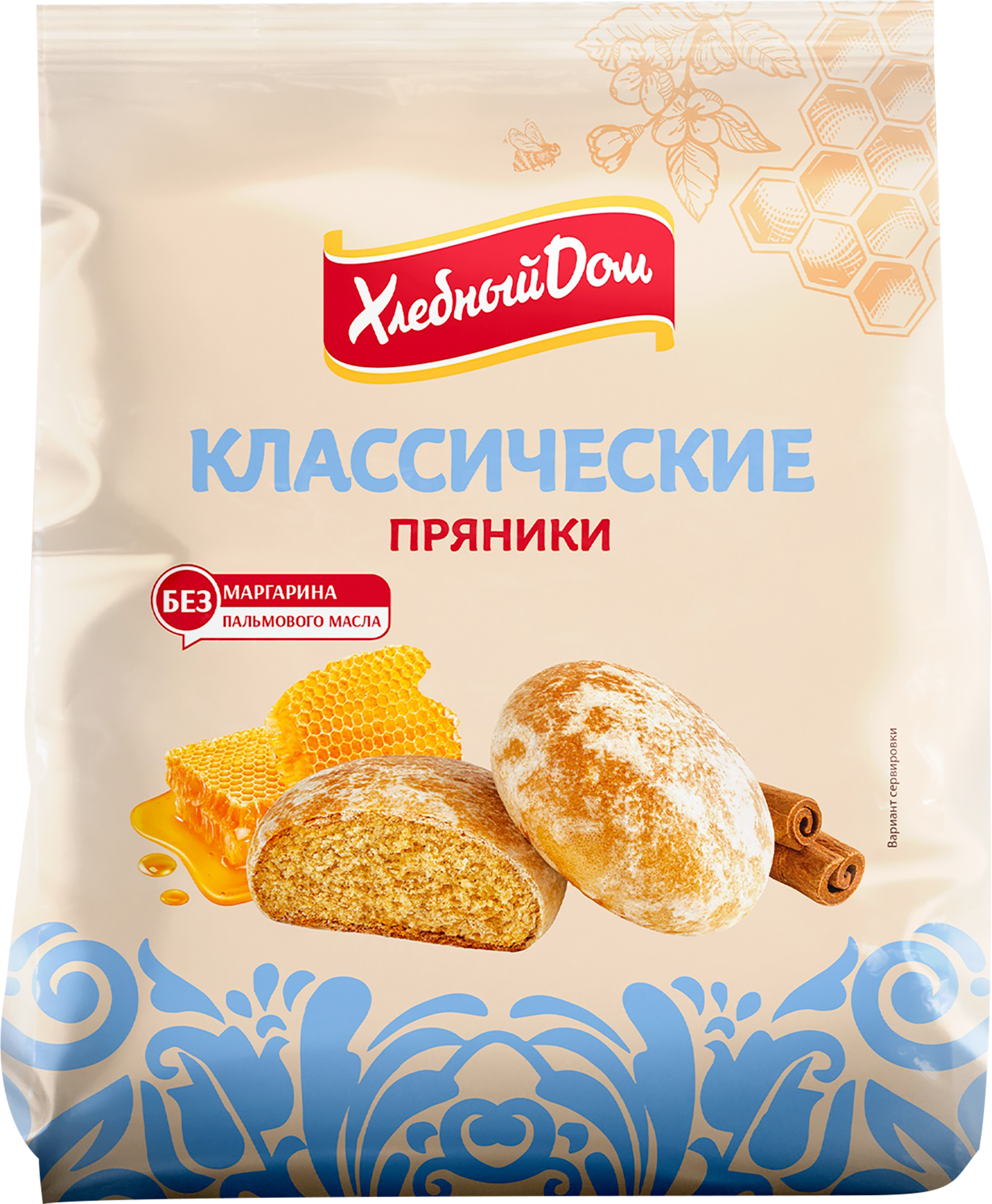 Изображение товара Пряники ХЛЕБНЫЙ ДОМ Классические 300 г - ароматные пряники с корицей и глазурью