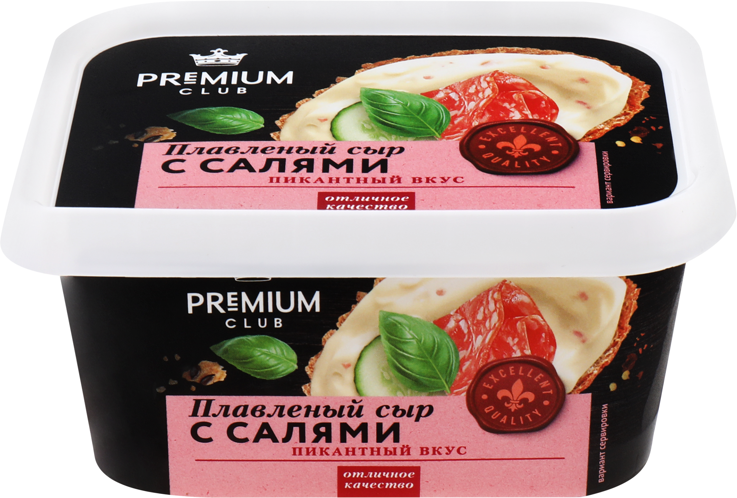 Изображение товара Сыр плавленый PREMIUM CLUB с салями 35%, без змж, 400г
