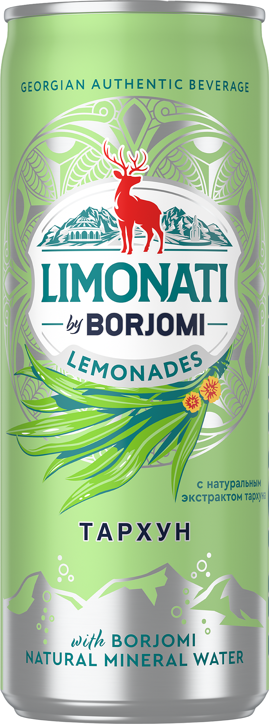 Изображение товара Напиток BORJOMI Лимонад со вкусом тархун газированный, 0.33л