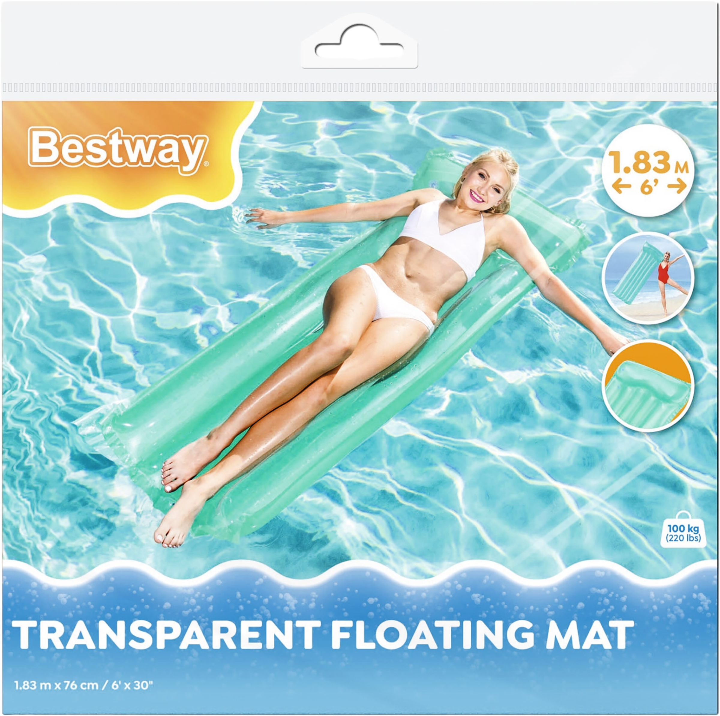Изображение товара BESTWAY матрас для плавания 183x76см 44013
