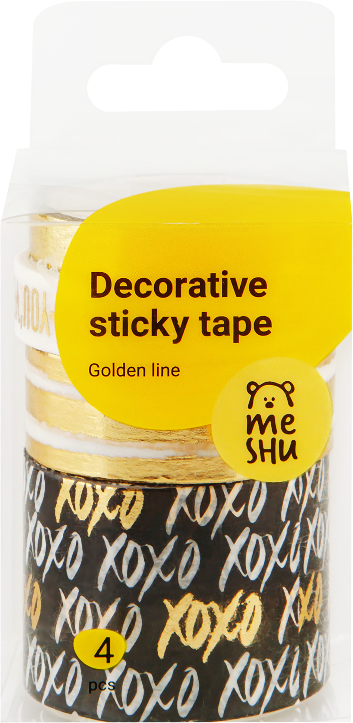 Изображение товара Лента декоративная MESHU Golden line 4шт - яркие идеи для творчества