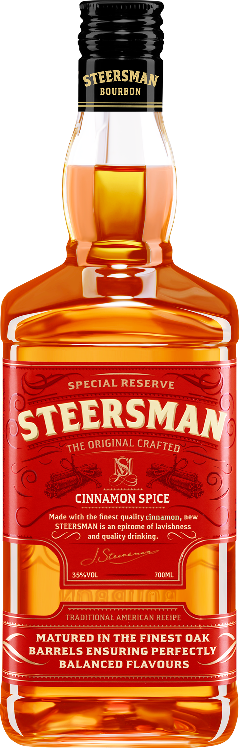Изображение товара Коктейль STEERSMAN Cinnamon & Spices 35% 0.7л - Высококачественный Висковый Напиток